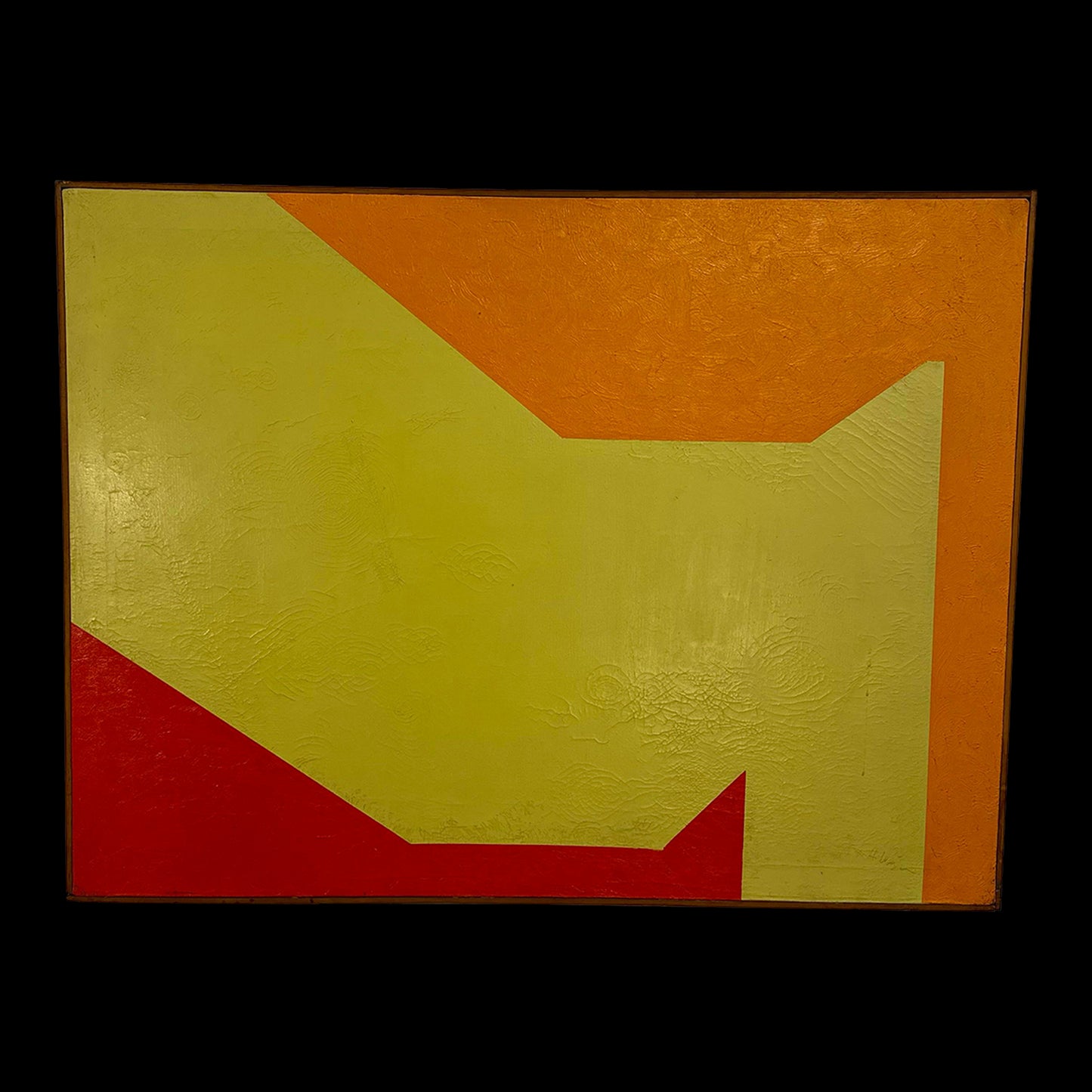 Modern Abstract Color Blocked Art Painting From the Mid Century