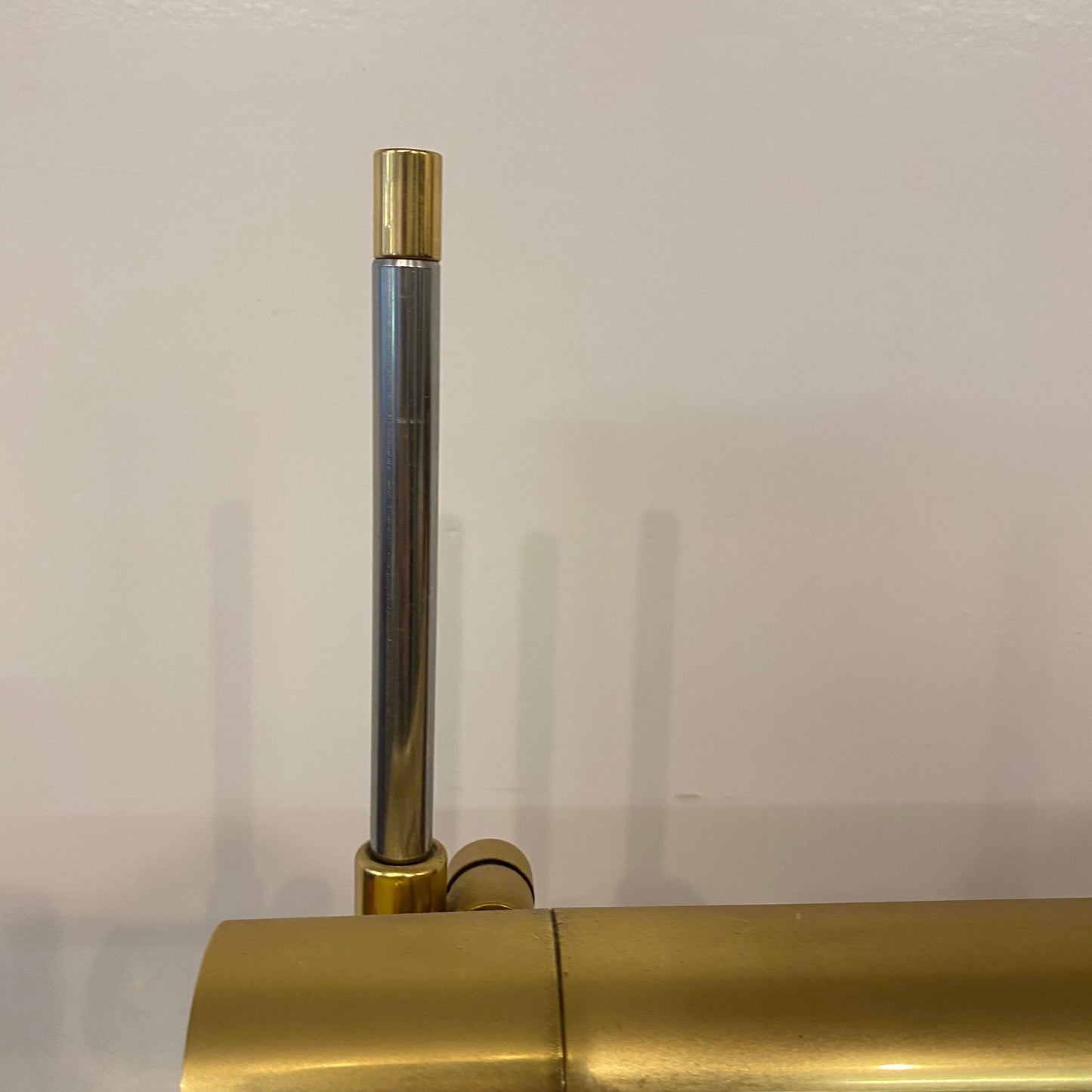 1970s Brass and Chrome Telescoping Desk Lamp