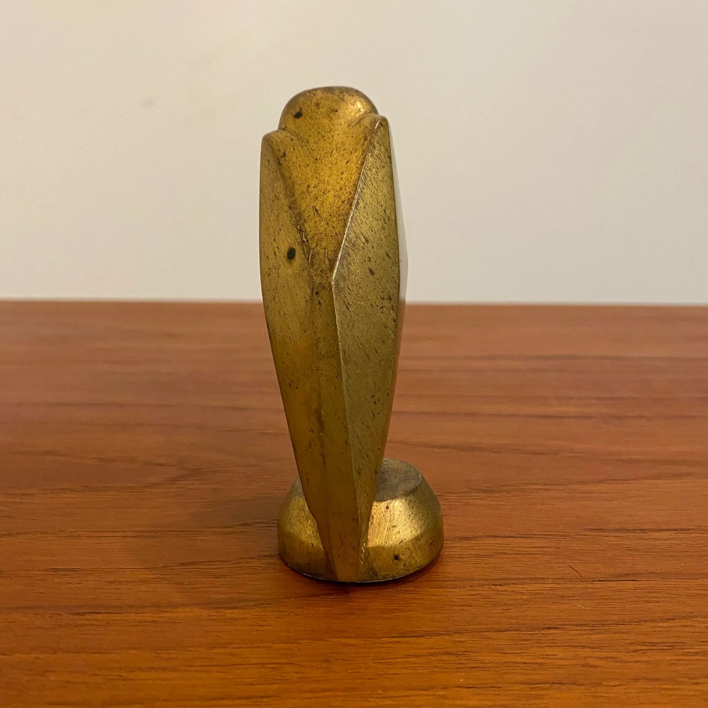 Brass Cubist Pelican Sculpture Topper by g.h Laurent France
