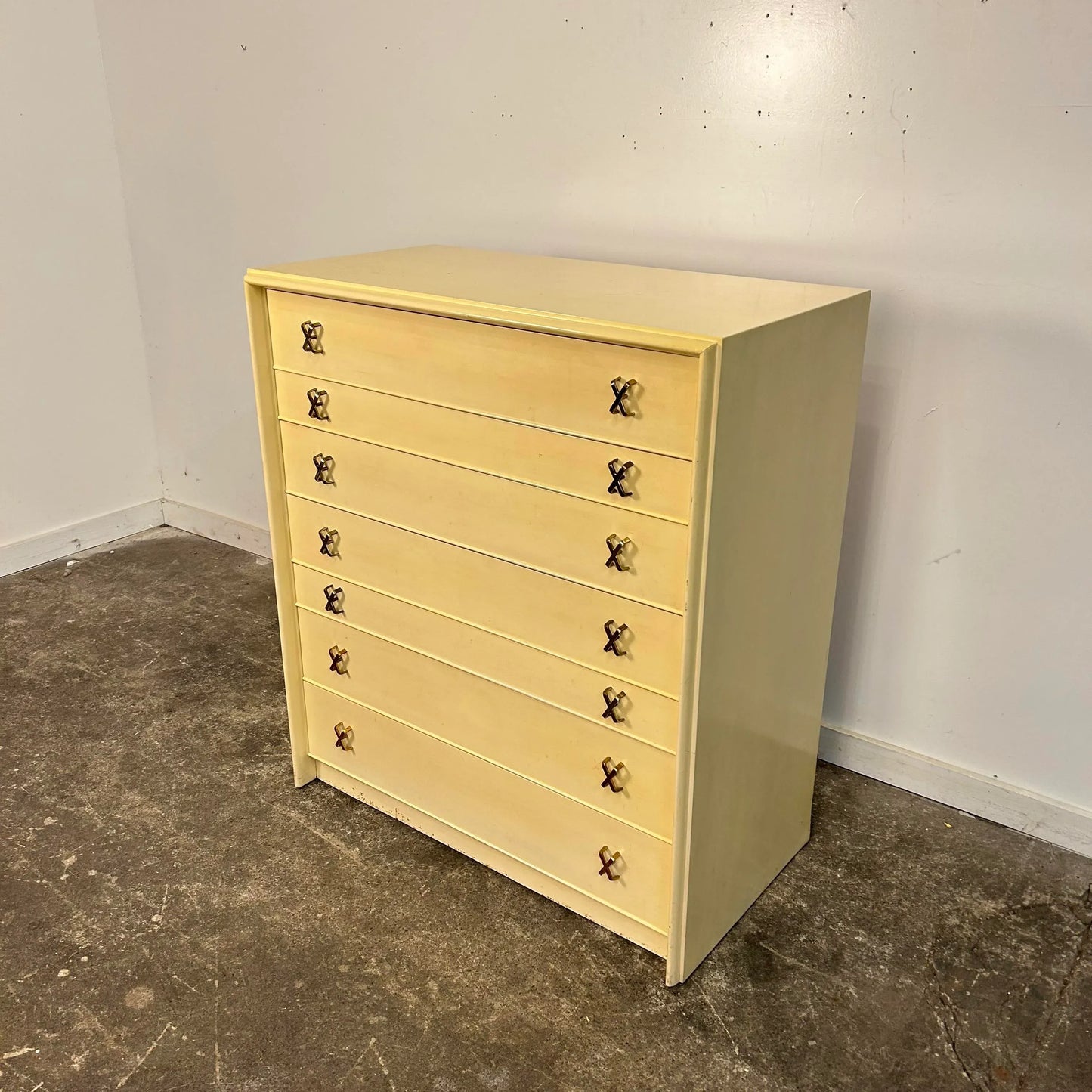 Paul Frankl X Pull Midcentury Tall Dresser Johnson Brothers Furniture