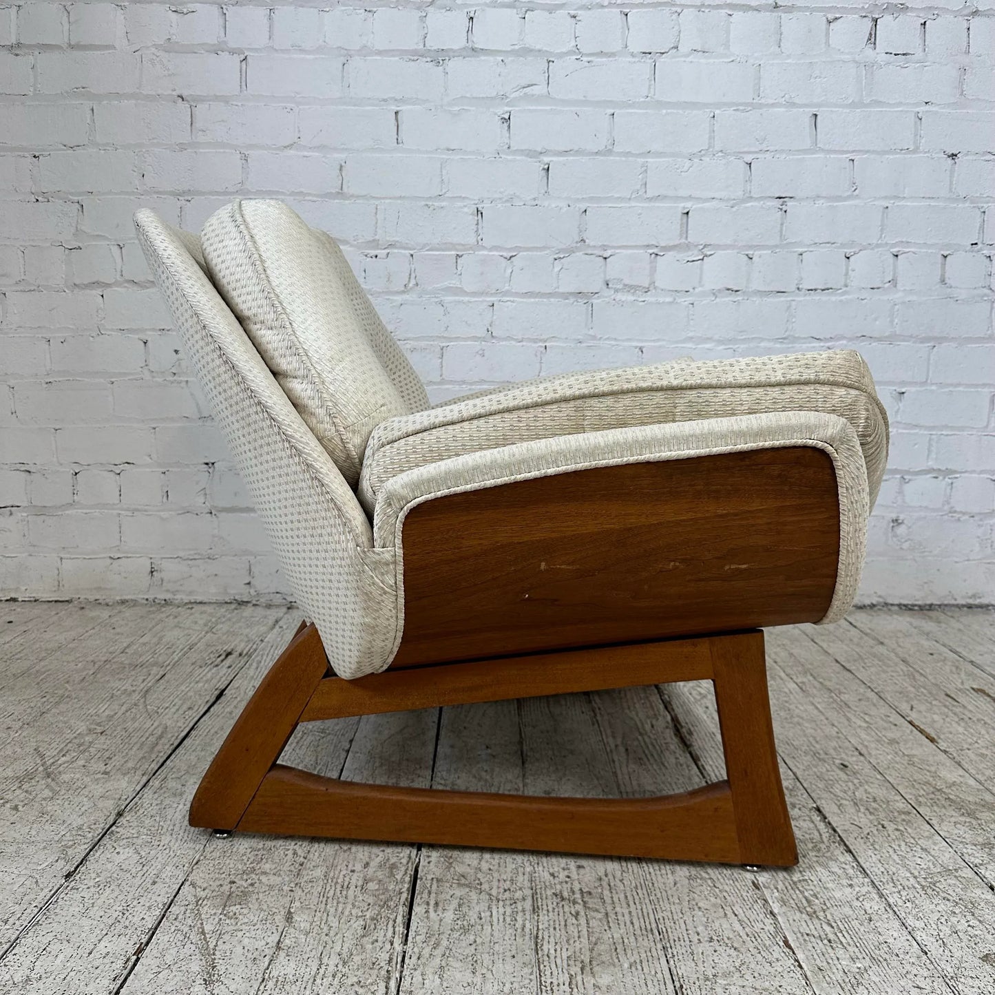 Large Adrian Pearsall Style Lounge Chair With Wood Sides