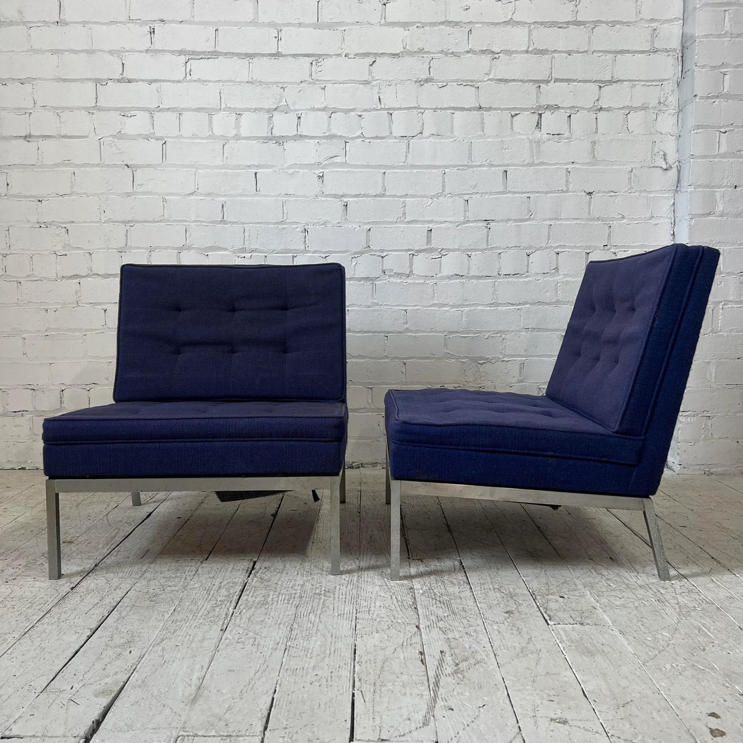 Pair of Florence Knoll Slipper Chairs