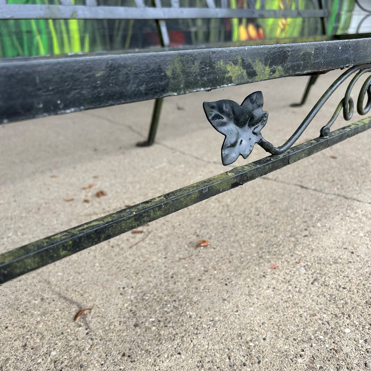 Mid 20th Century Early Heavy Weight Salterini Wrought Iron Patio Sofa, Attributed