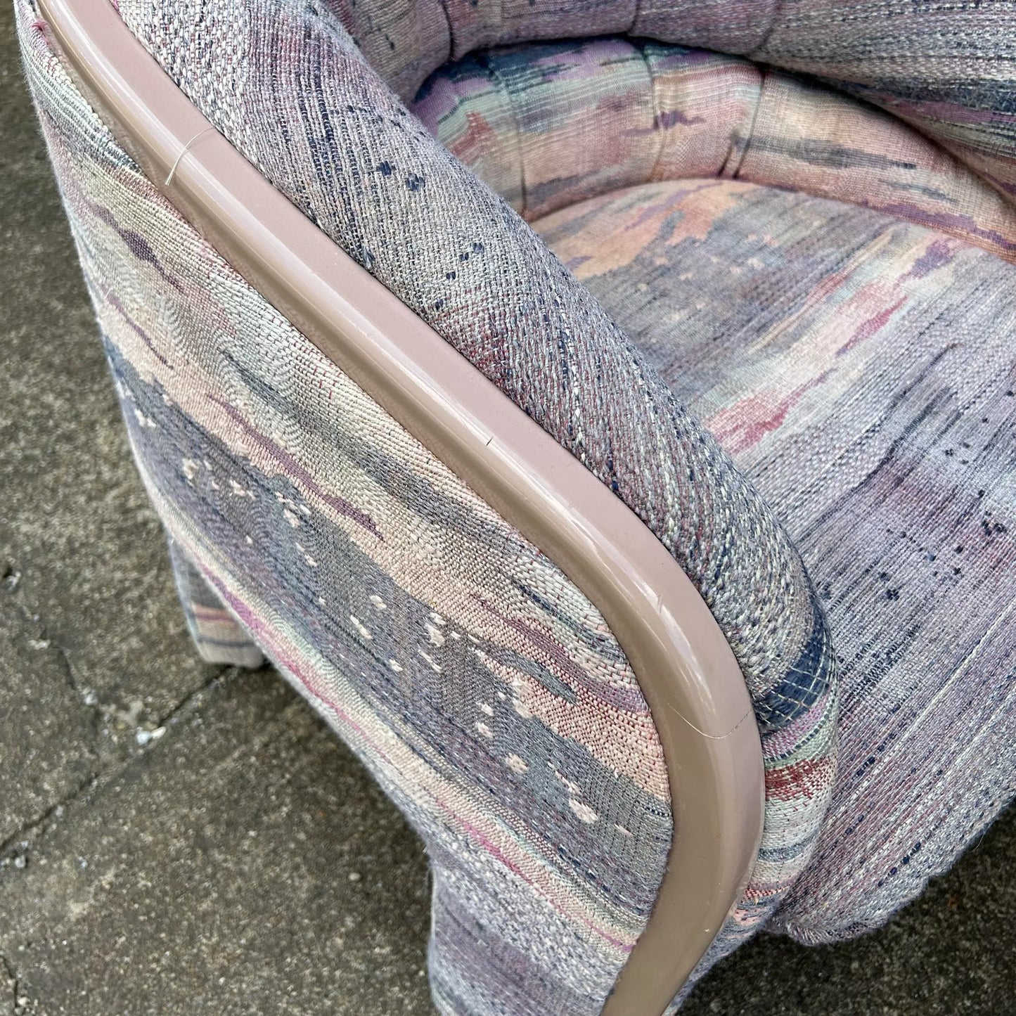 1980s Postmodern Tripod Lounge Chairs by Vladimir Kagan, a Pair