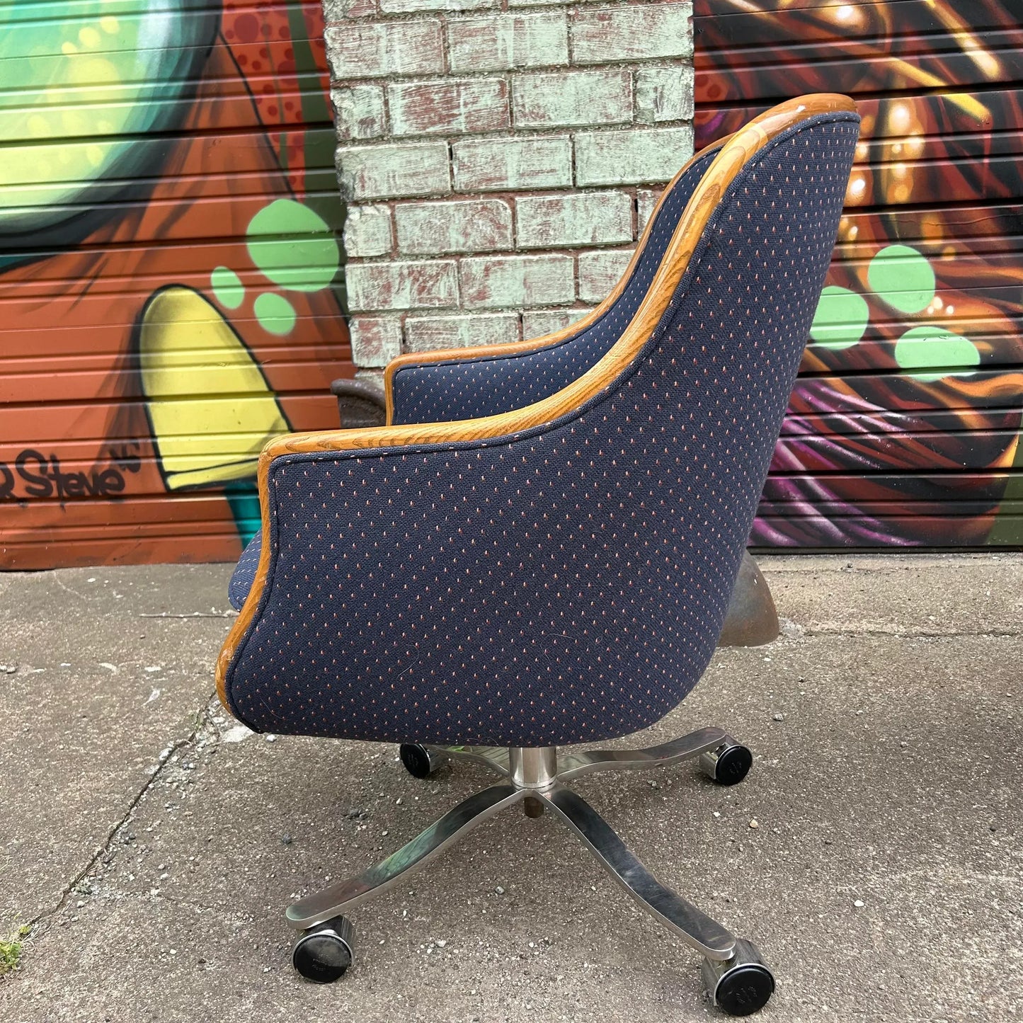 1970s Ward Bennett Office Chairs- Set of 5