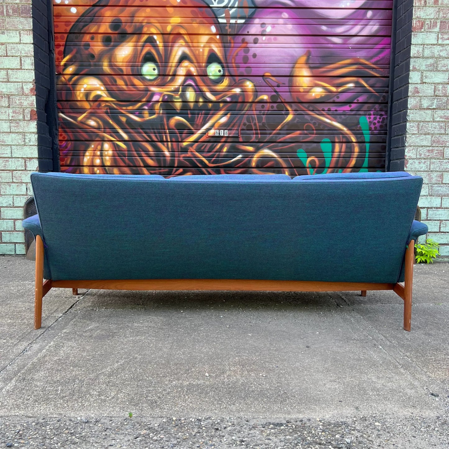 Finn Juhl Midcentury Danish Modern Teal Sofa