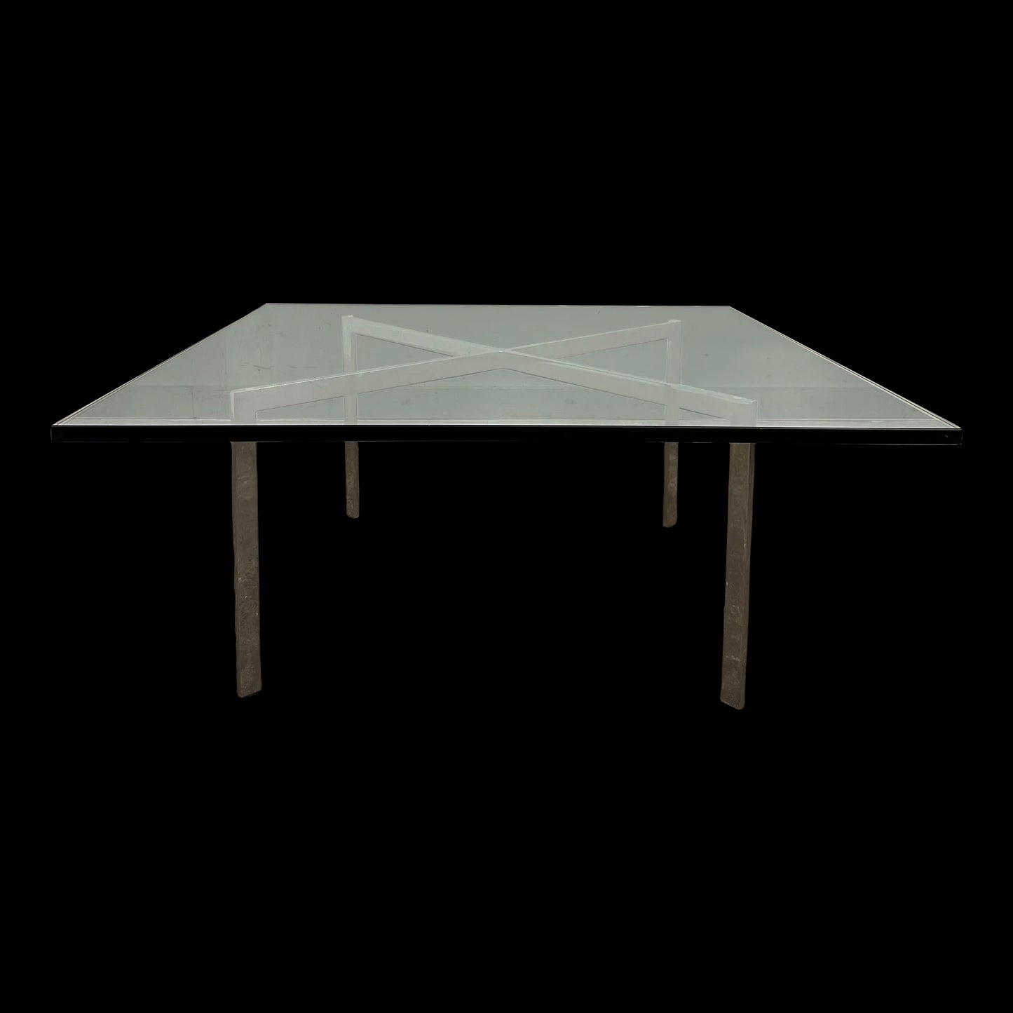 Knoll Glass Barcelona Coffee Table by Mies Van Der Rohe