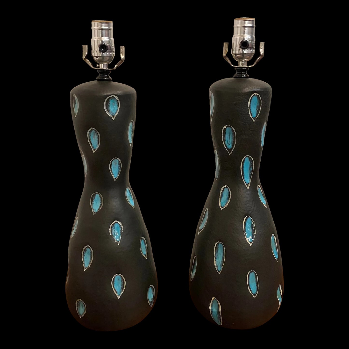 Pair of Italian Pottery Table Lamps