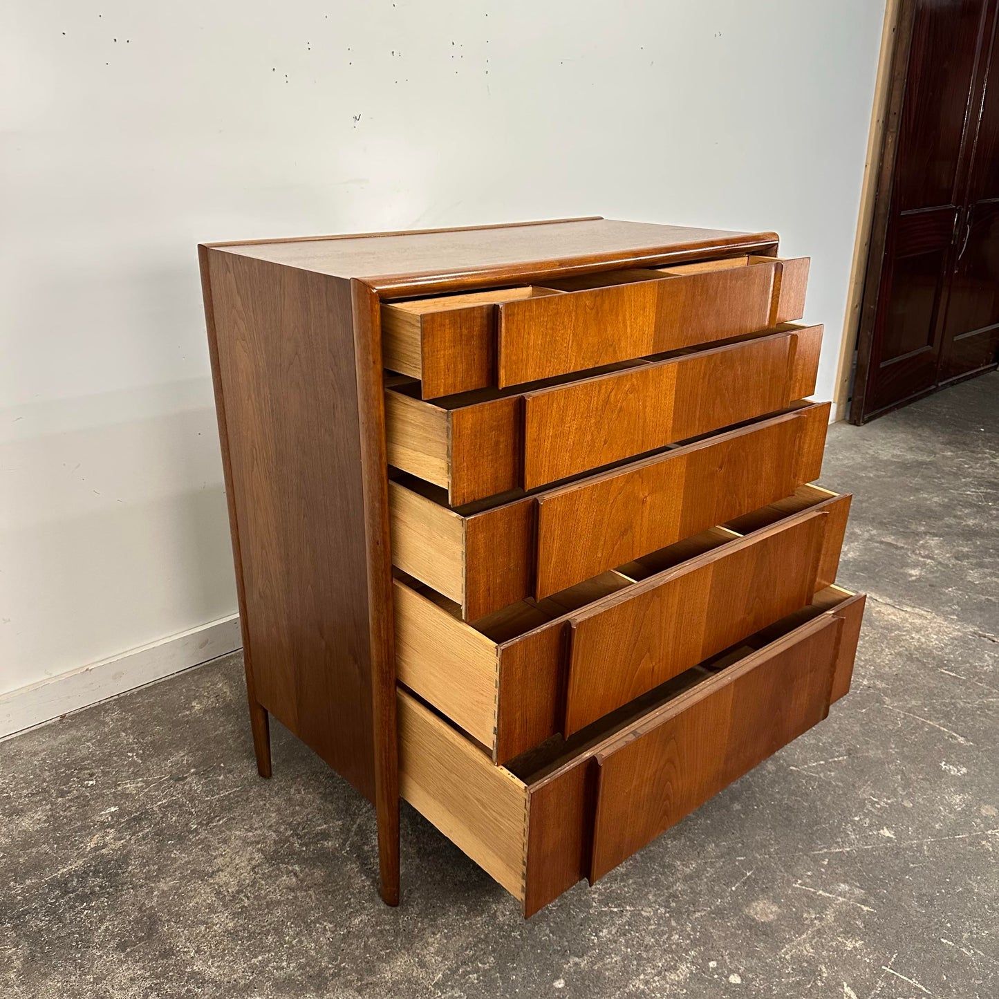 Tall Walnut Dresser by Barney Flagg for Drexel Parrallel