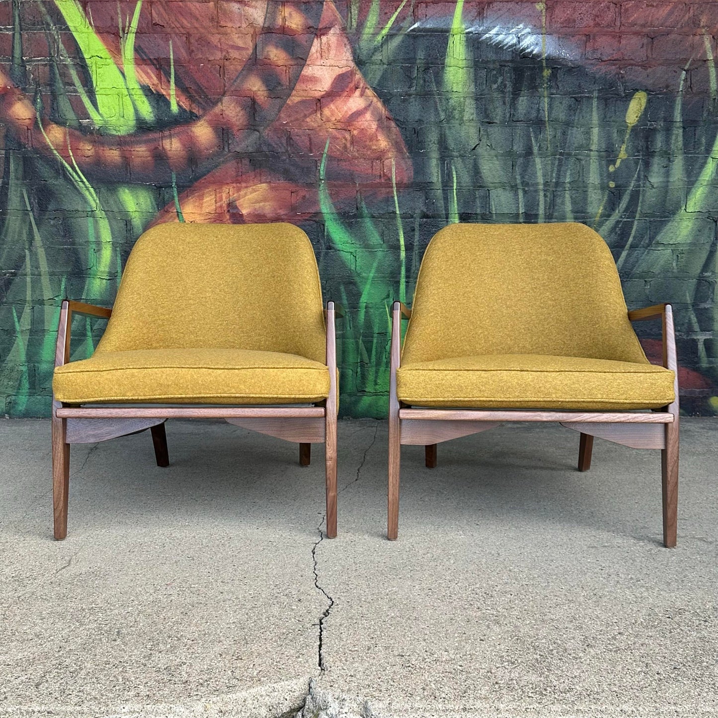 Pair of Custom Seal Style Lounge Chairs