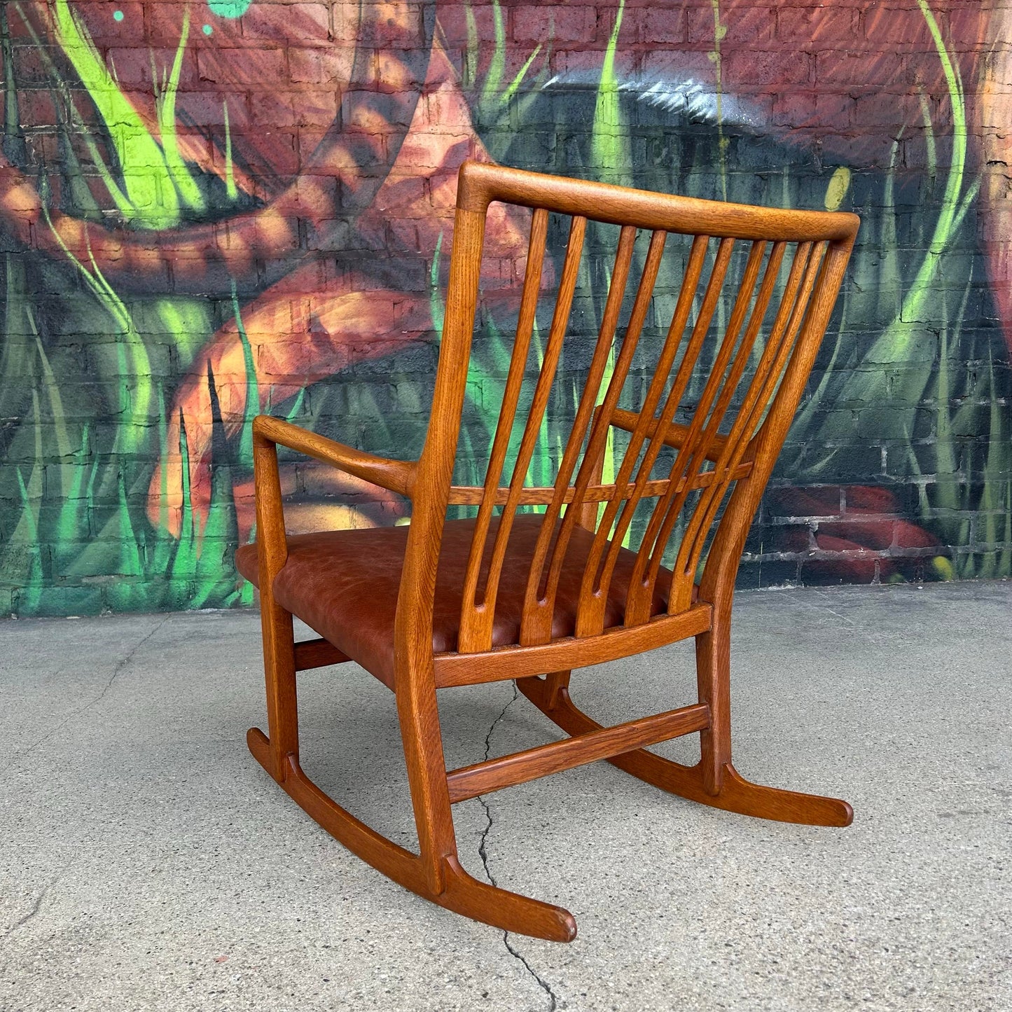 Early Mid Century Modern Hans J. Wegner Rocking Chair Ml-33