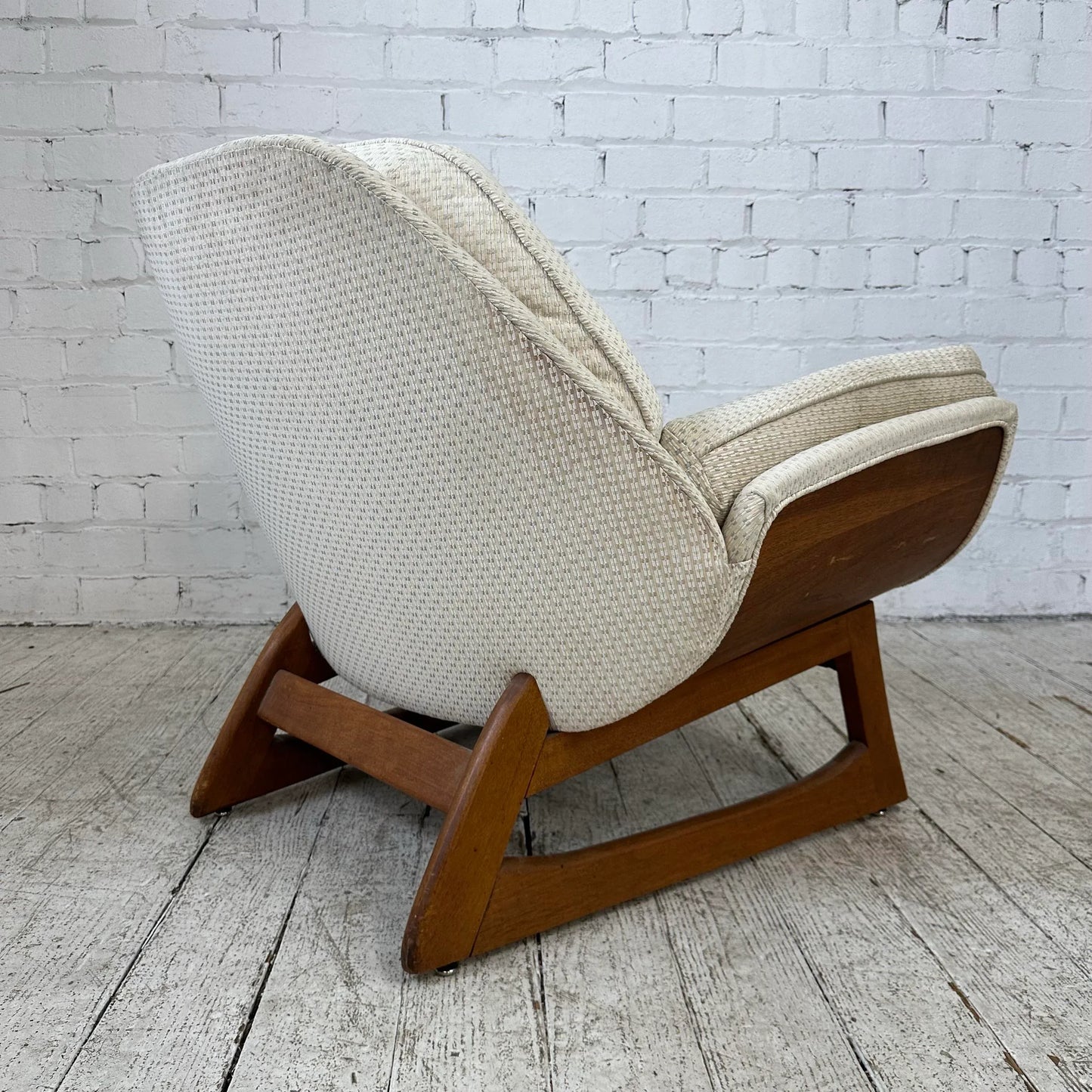 Large Adrian Pearsall Style Lounge Chair With Wood Sides