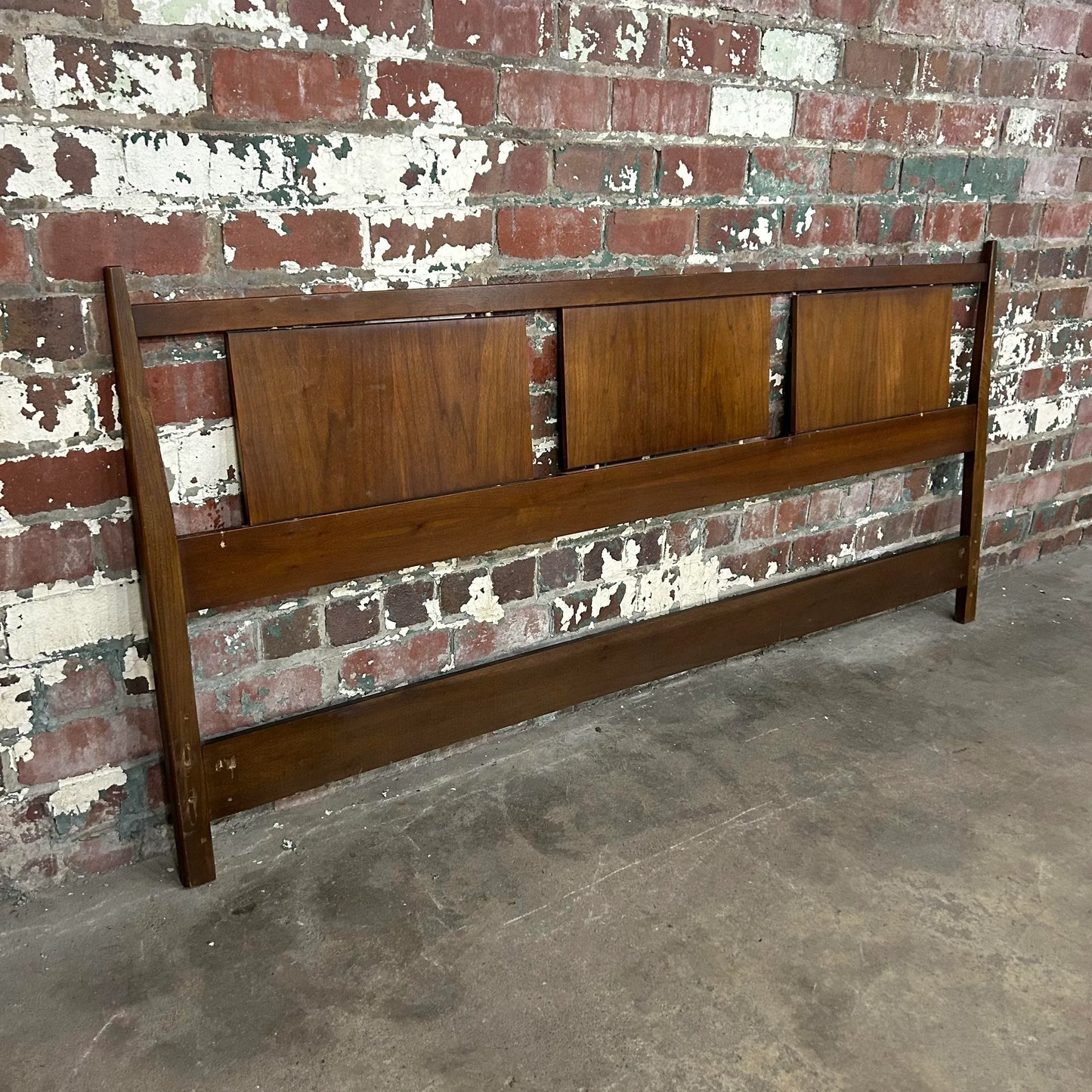 Mid Century Modern King Size Headboard in the Style of Paul McCobb