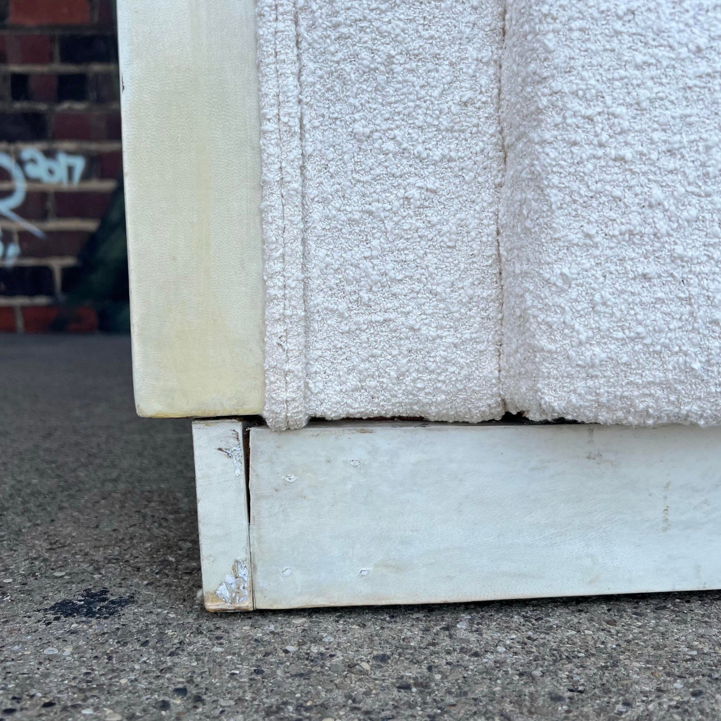 Karl Springer Goat Skin Wrapped Loveseat