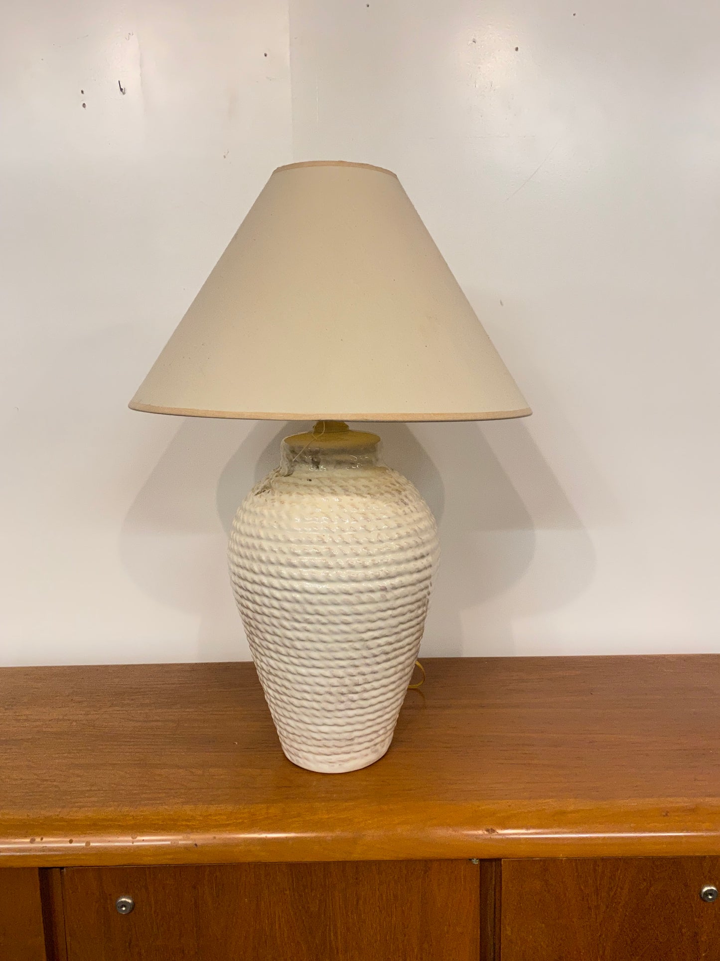 1980s Faux Rope Table Lamp