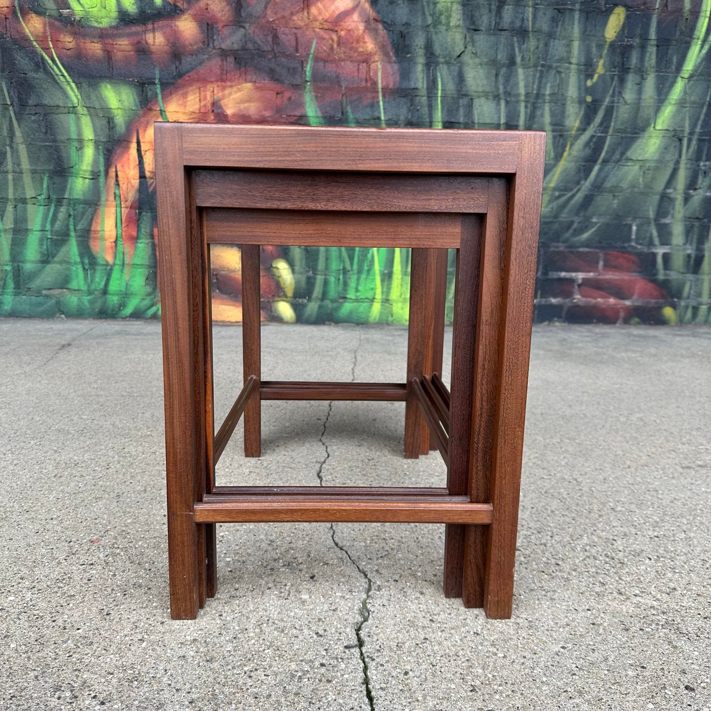 Mid 20th Century Danish Teak Nesting Side Tables