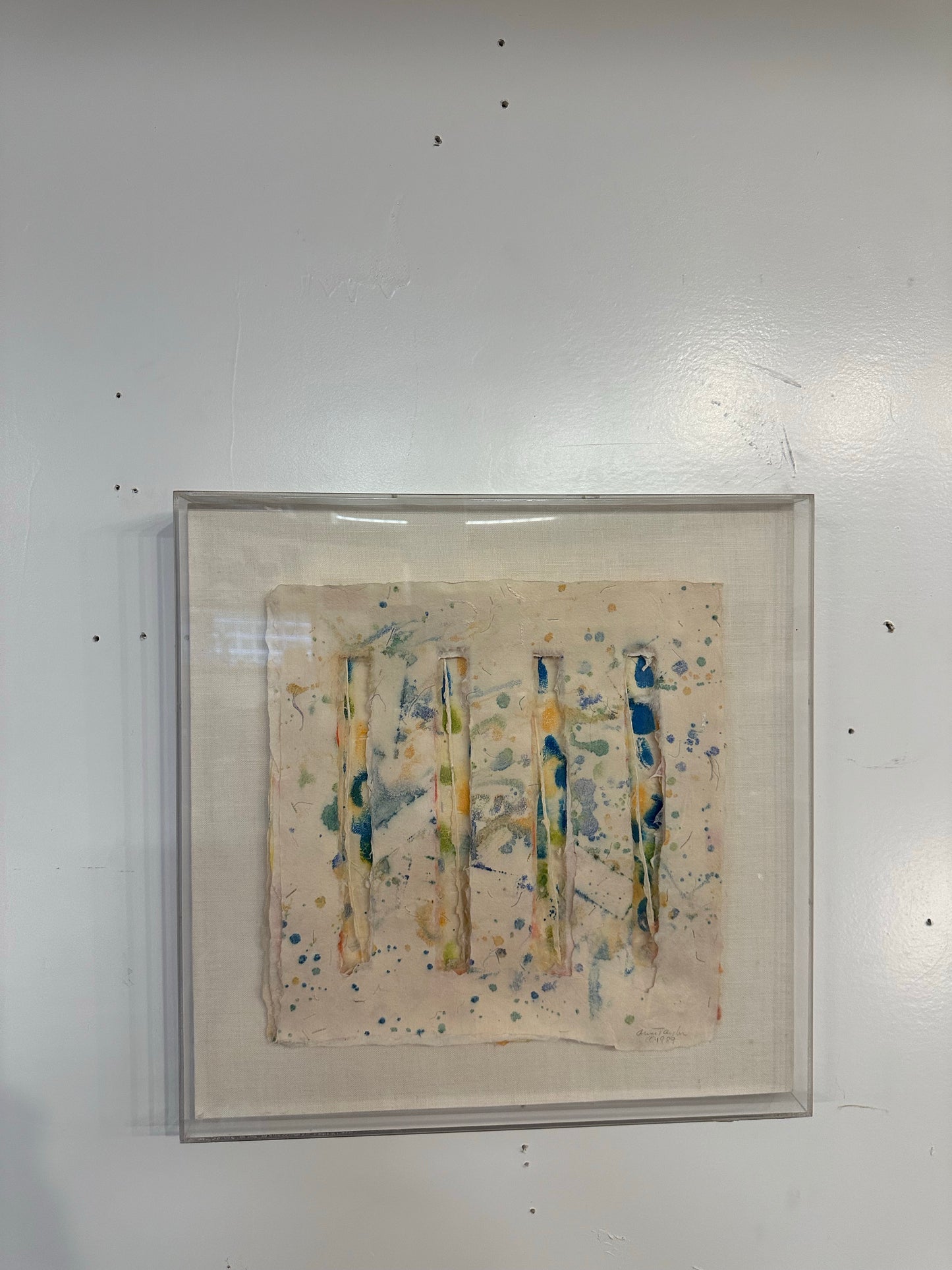 Anne Taylor Mixed Media Artwork, “Summer Song” (1989) – Framed in Acrylic Box