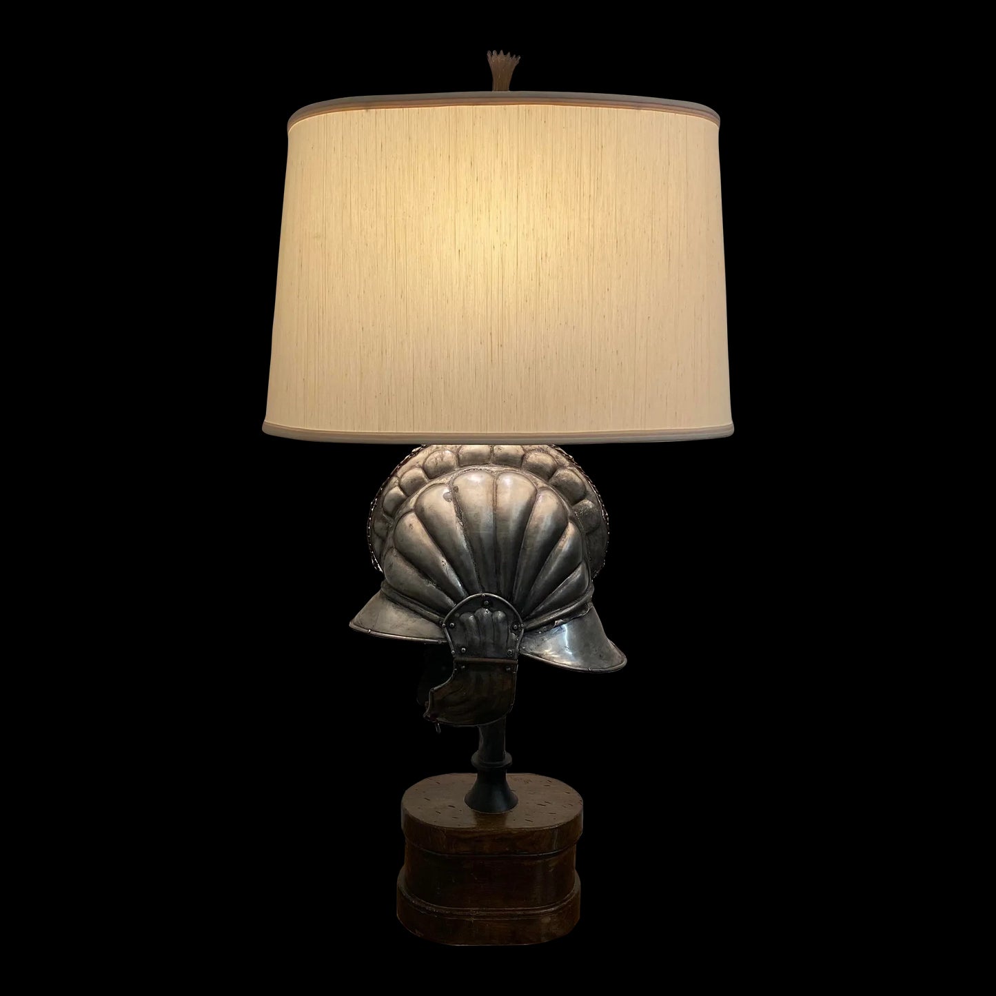Roman Helmet Table Lamp Substantial Large