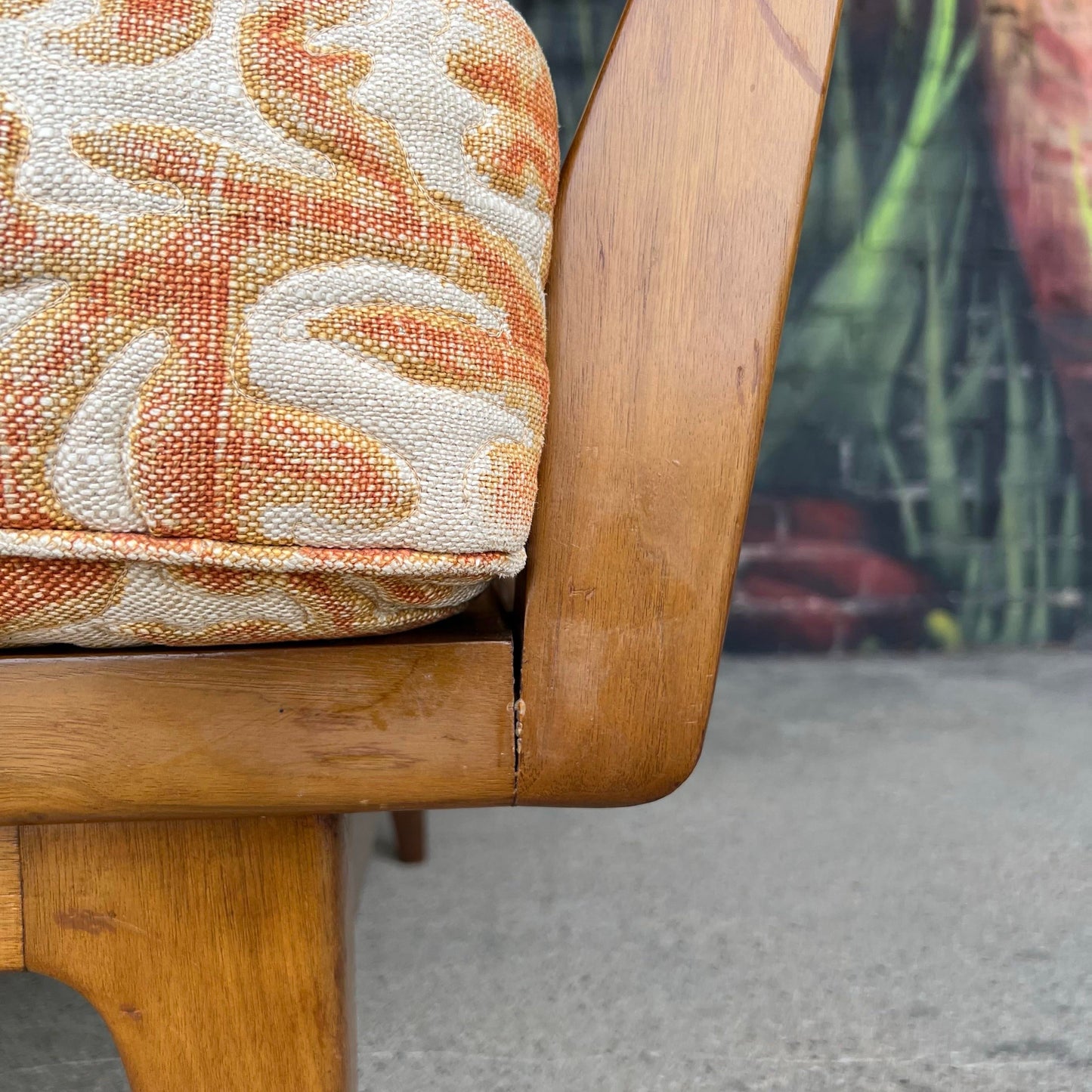 Mid Century Modern Bertha Schaeffer Sofa for Singer & Sons Loveseat