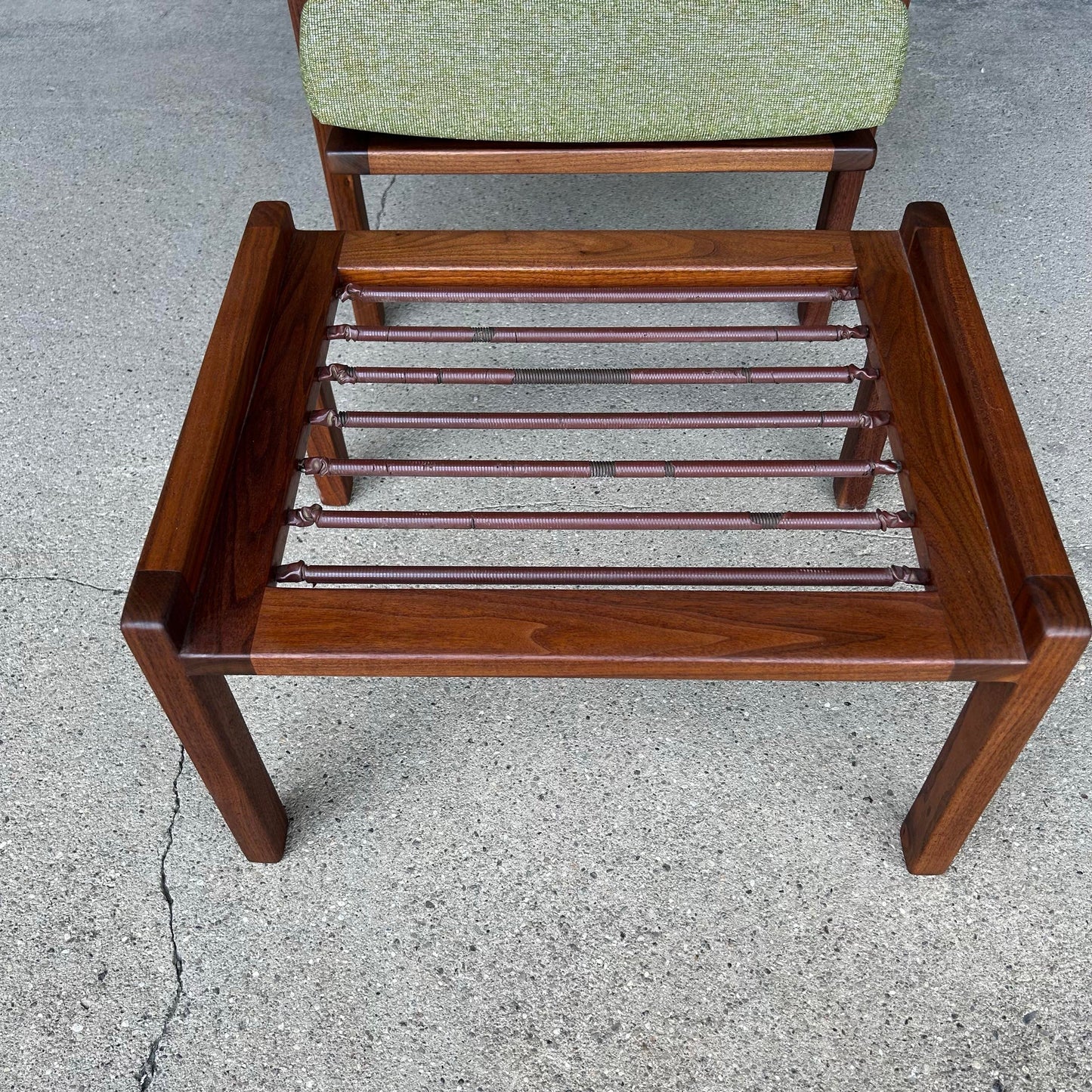 1969 Studio Made Arden Riddle Lounge Chair and Ottoman
