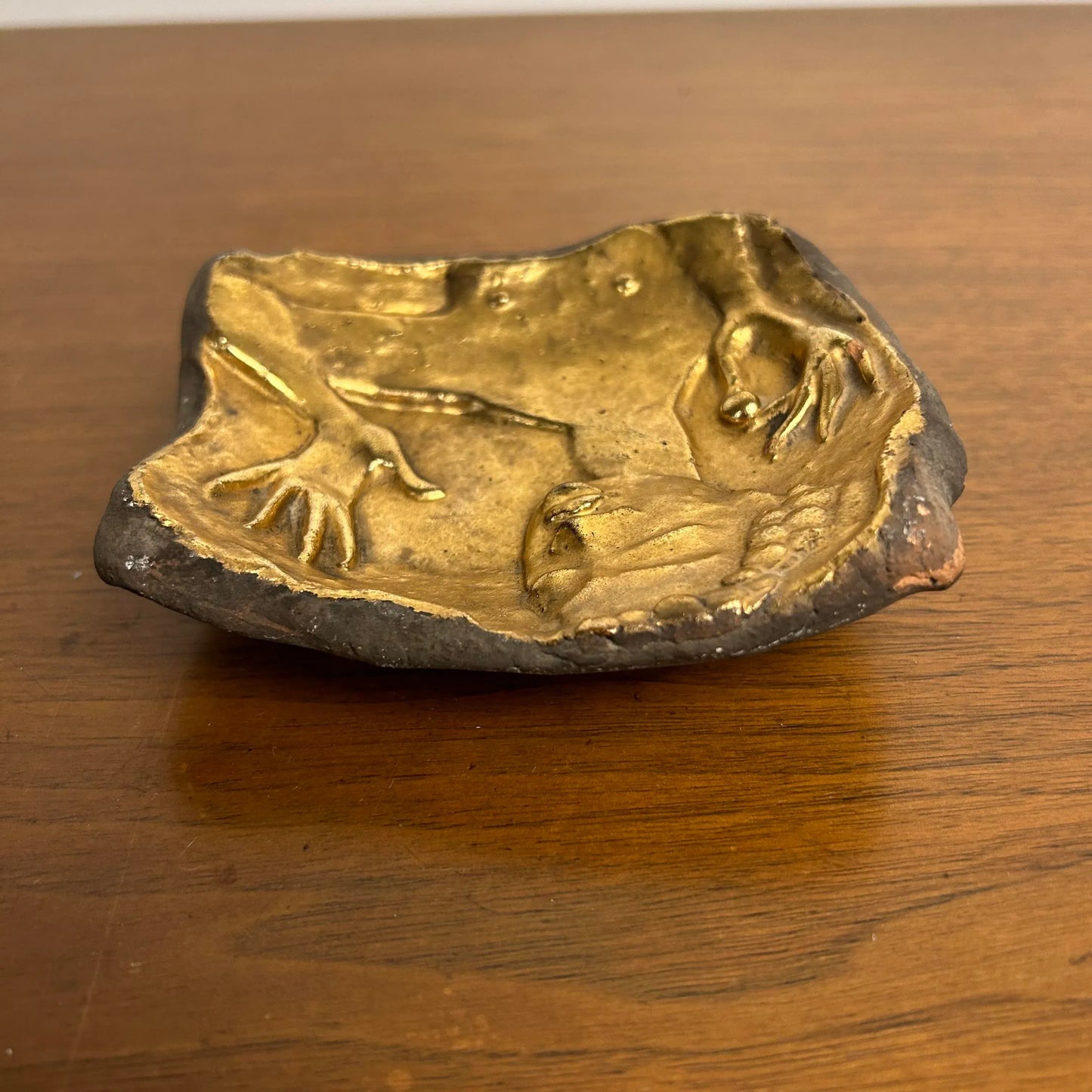 Dane Burr Ceramic Gold Dish Figurative