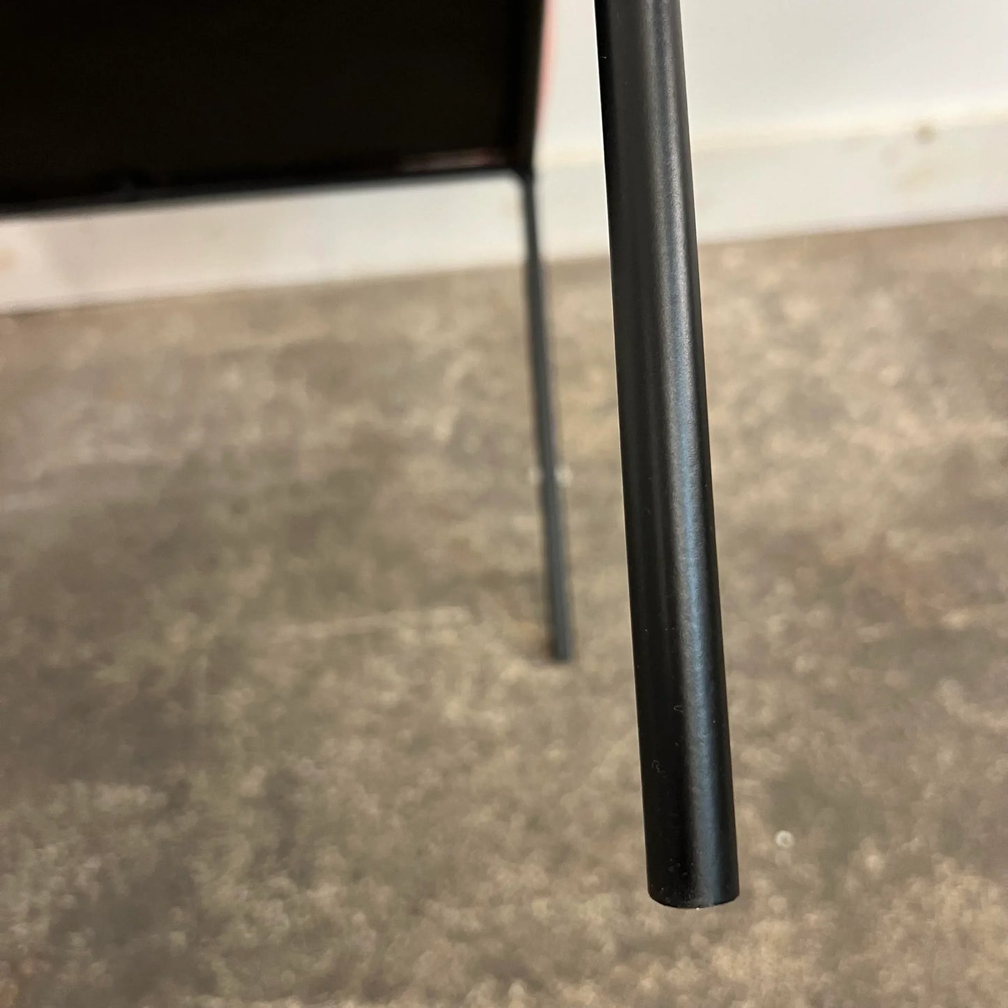 Paul McCobb Style Iron Ottoman Stool Pink Velvet