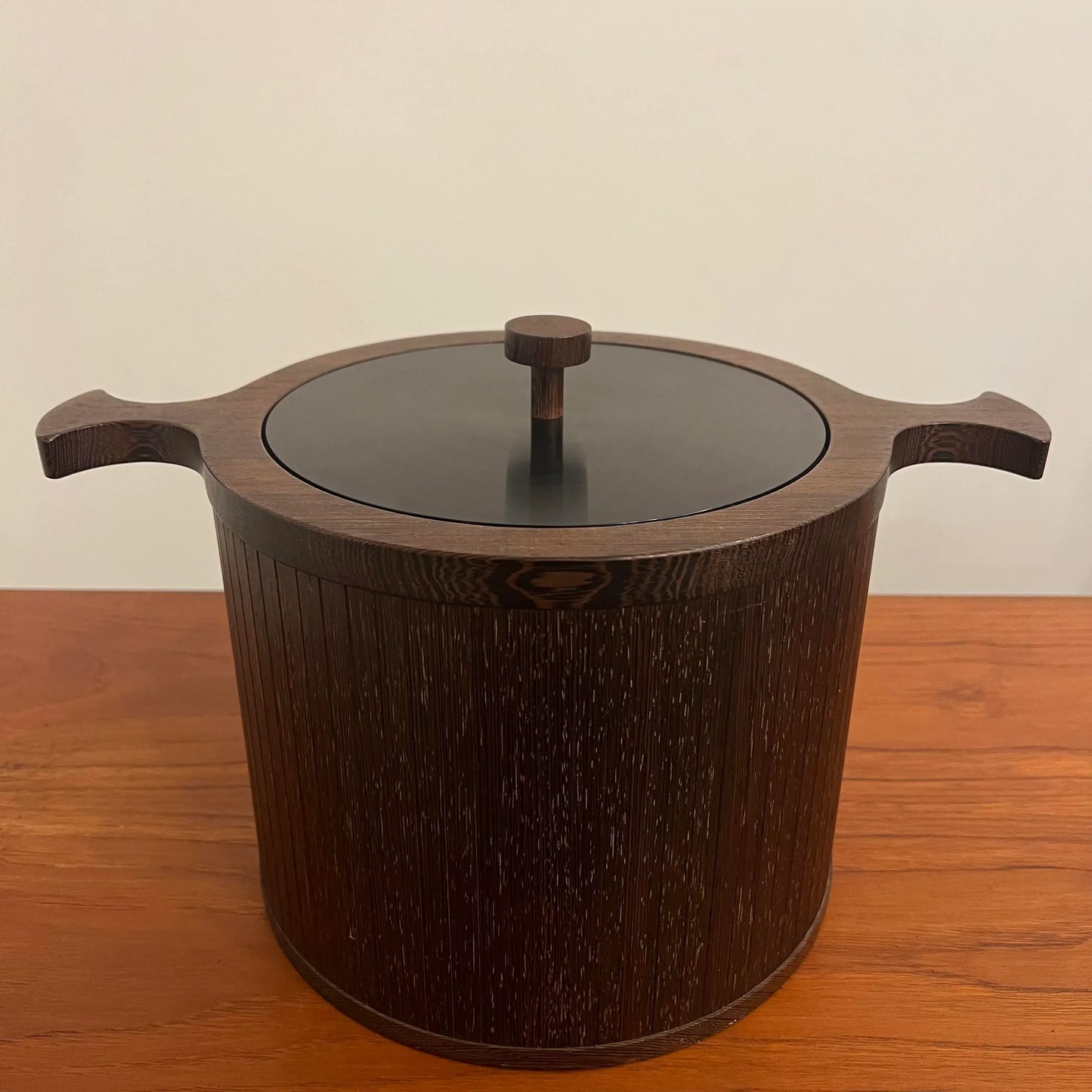 Mid 20th Century Danish Modern Skjøde Skjern Wenge Wood Ice Bucket