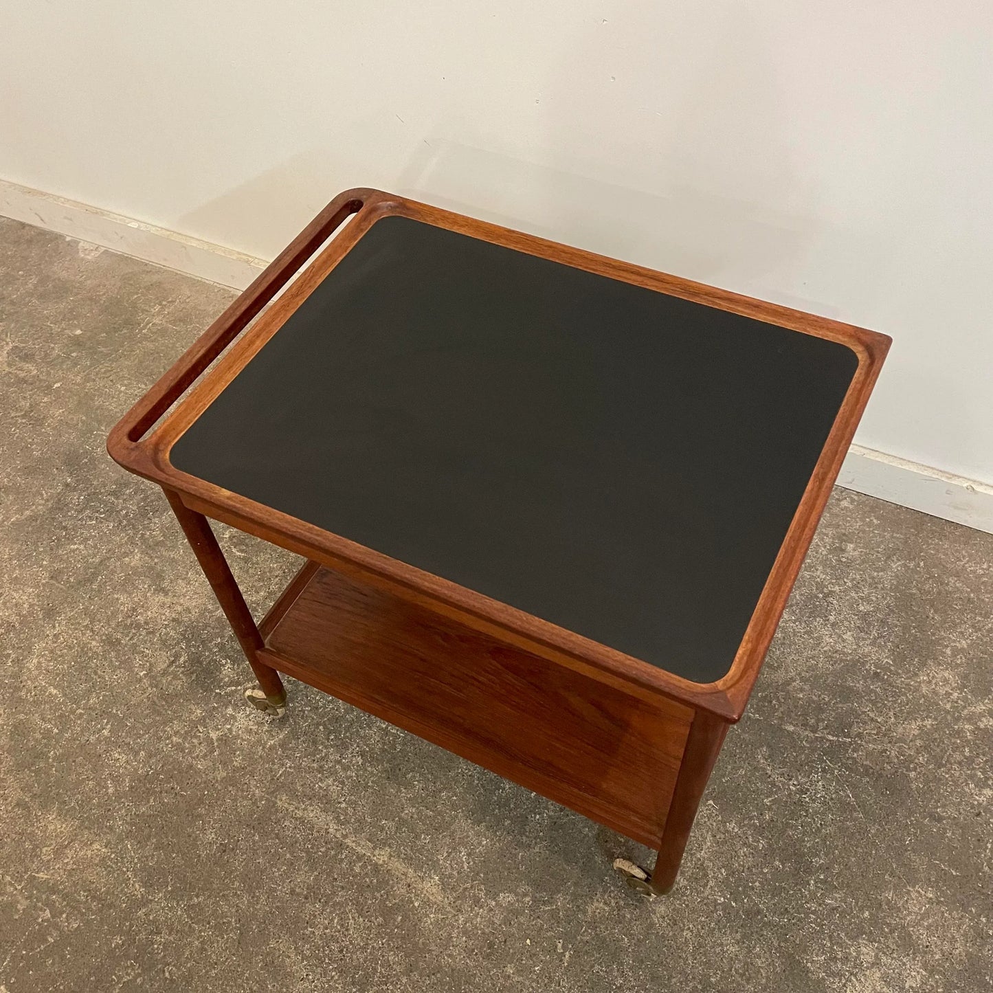 Ludwig Pontoppidan Danish Teak Bar Cart Danish Modern