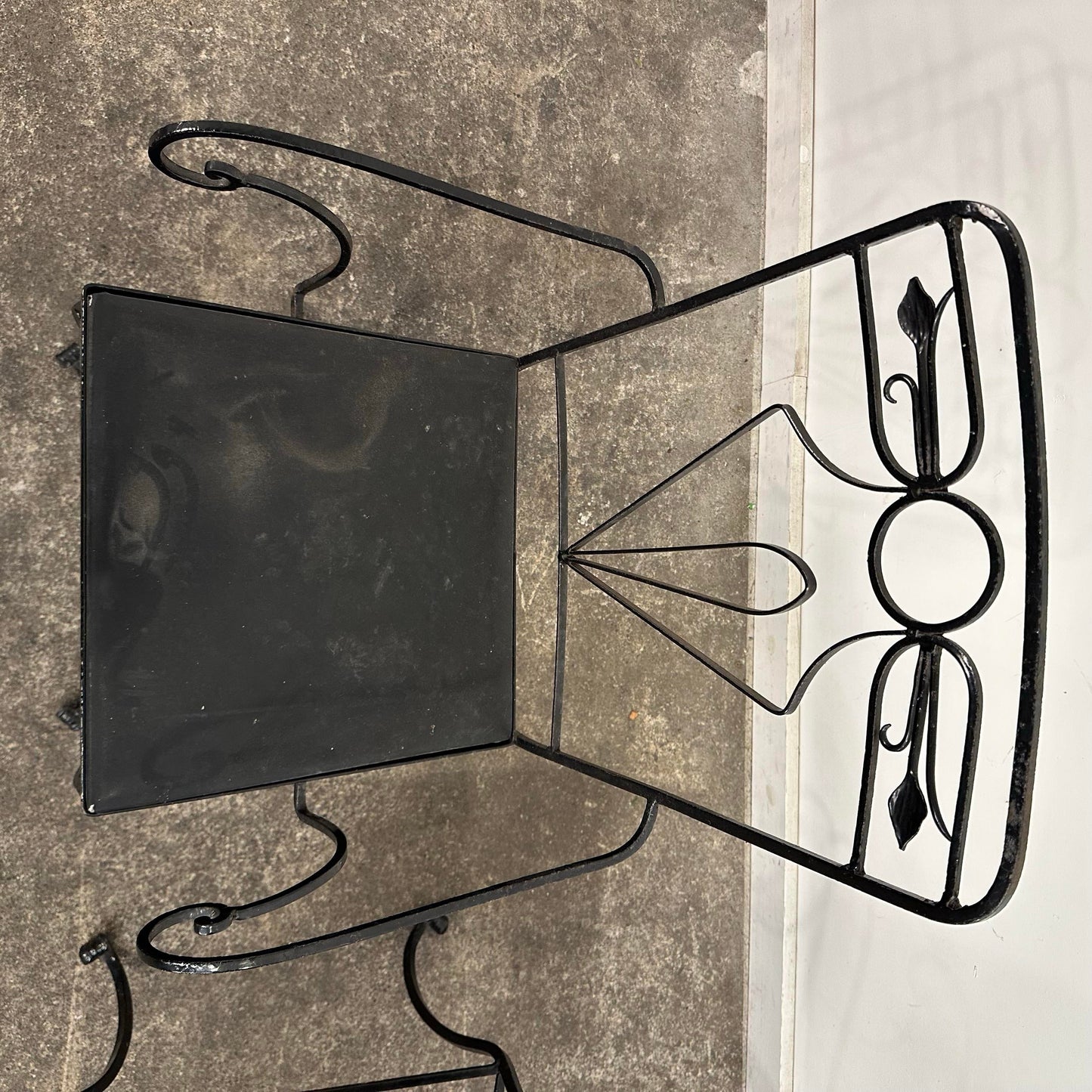 Pair of Salterini Iron Arm Dining Chairs Art Deco