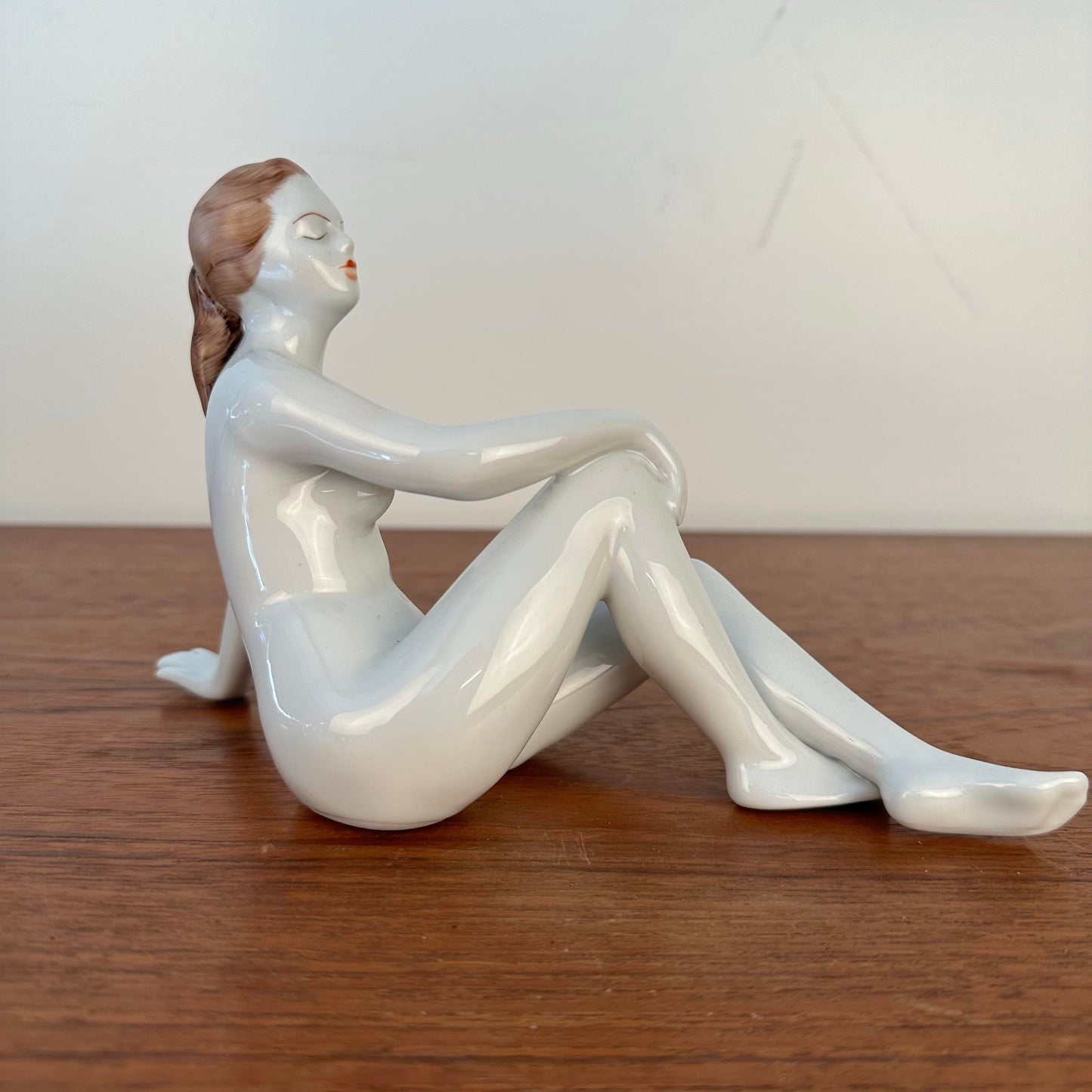 "Sunbathing" Hollobaza Woman Figurine