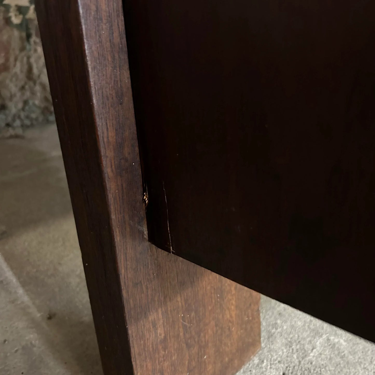 Craftsmen Queen Size Headboard With Floating Nightstands Walnut Curved