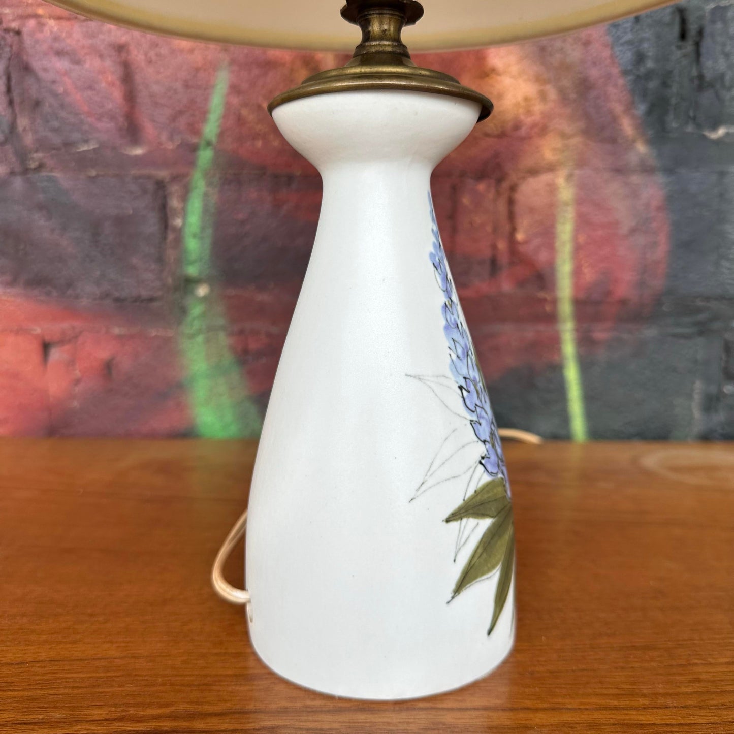 Royal Copenhagen Petite Hand Painted Floral Table Lamp