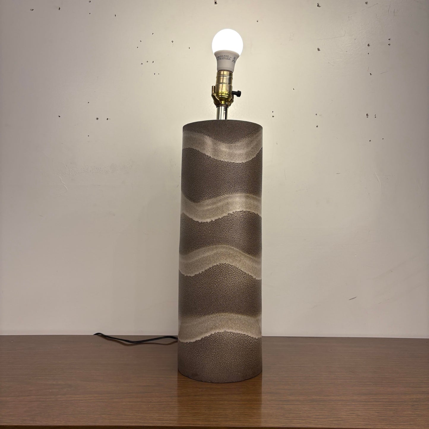 Mid Century Modern Ceramic Cylinder Lamp