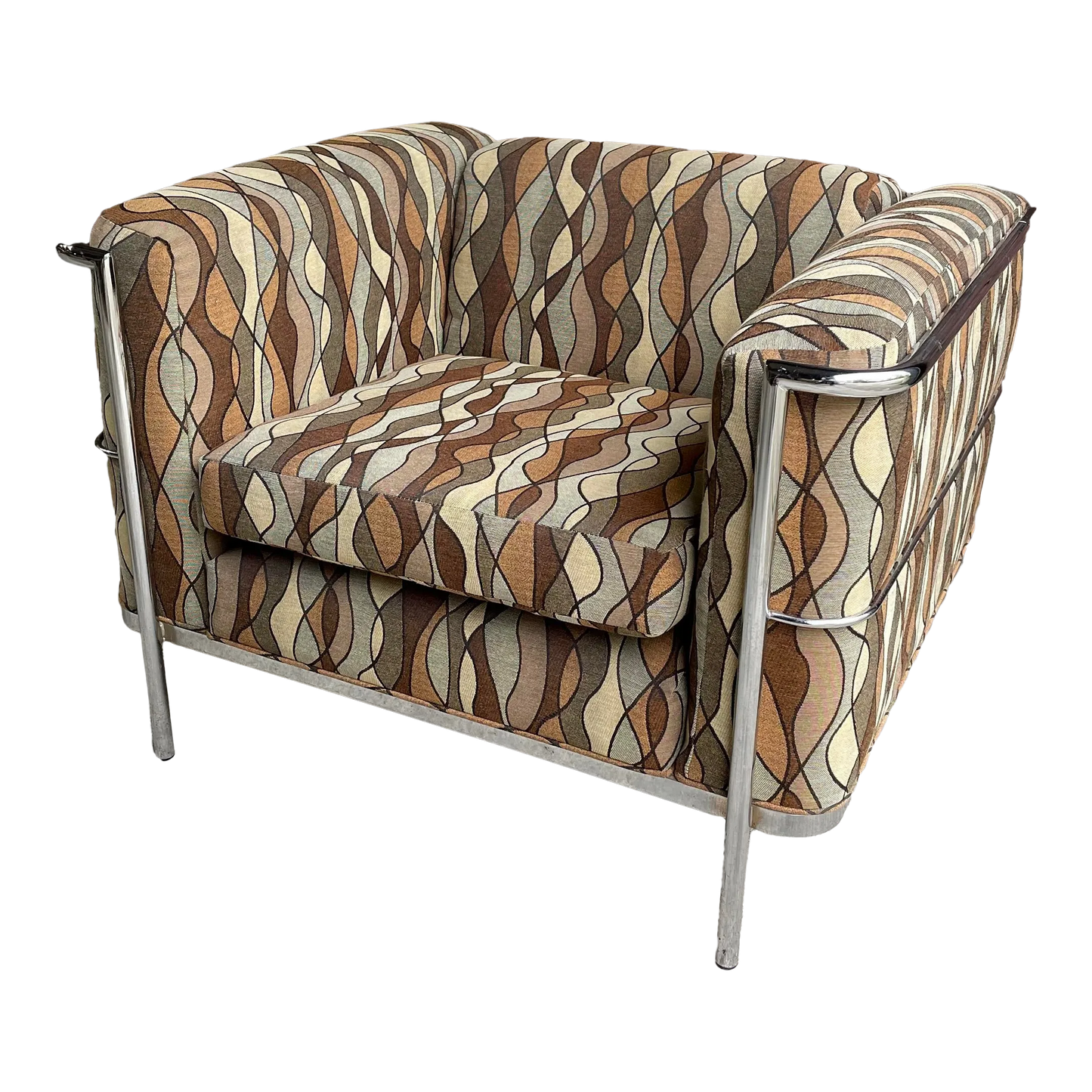 Corbusier Style Club Chair by Jack Cartwright 1970’s American Midcentury