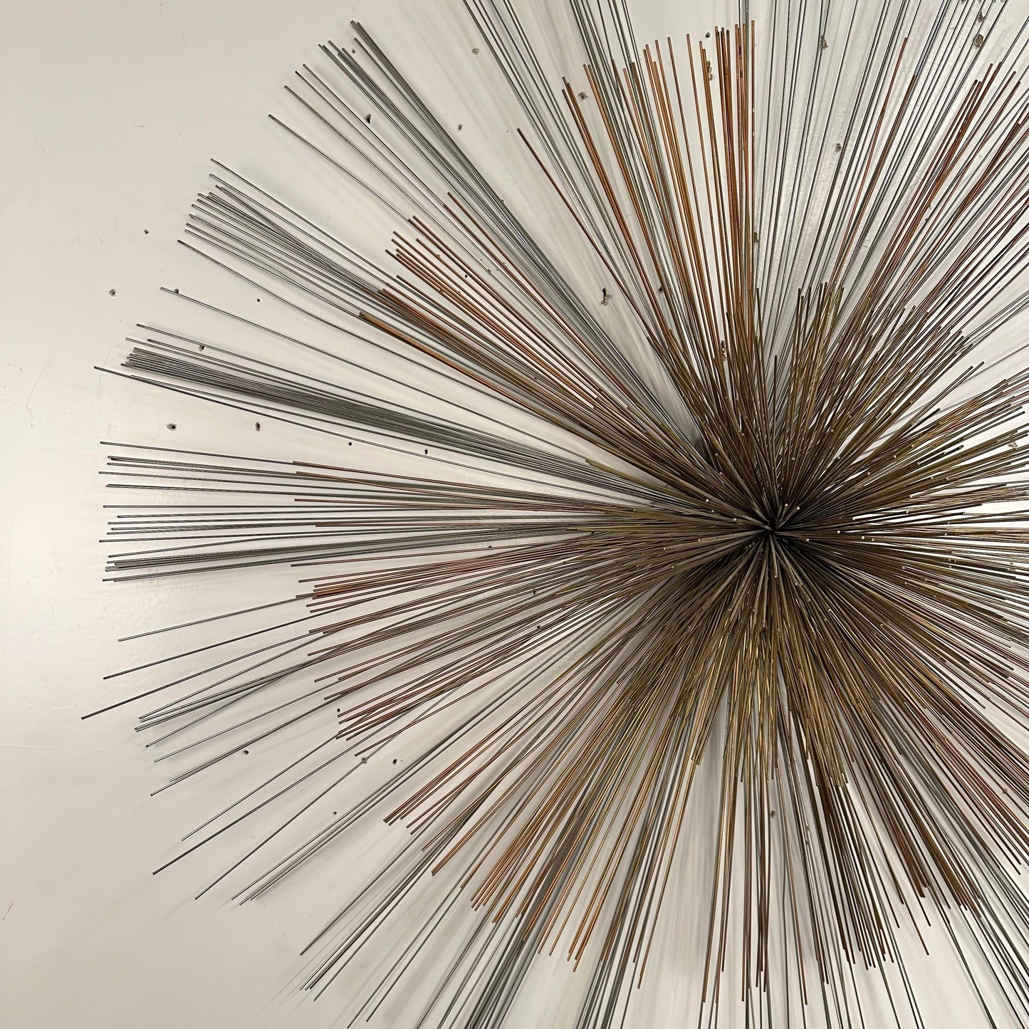 Mid Century Modern Curtis Jere Metal Starburst Wall Sculpture