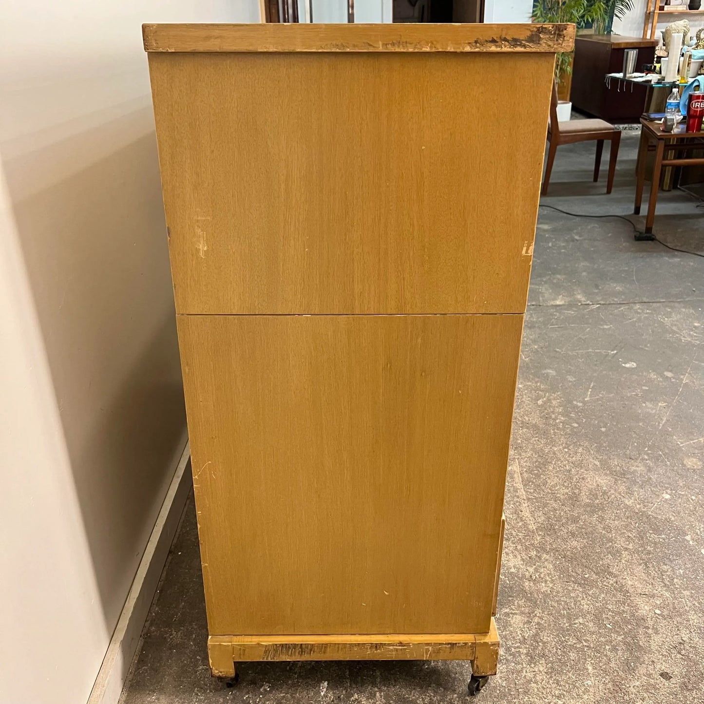 Tall Robsjohn Gibbings for Widdicomb Chest With Secretary Desk