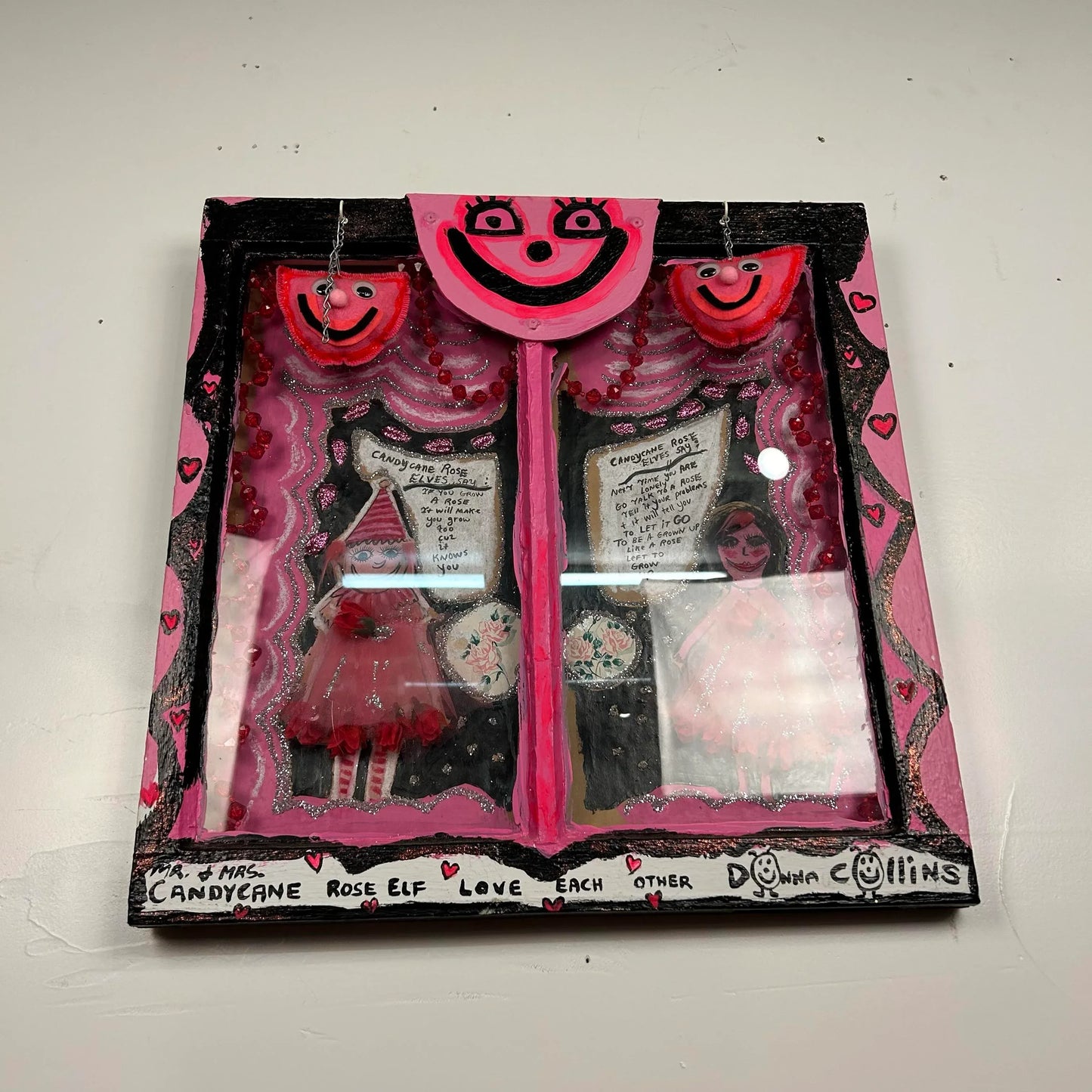 Dawn Collins Shadowbox Mixed Media Painting Outsider Art