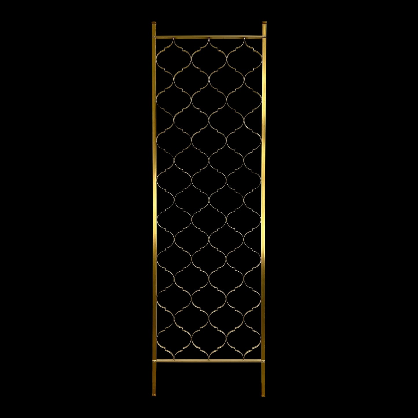 Mid Century Modern Brass Tension Rod Room Divider Gold Aluminum