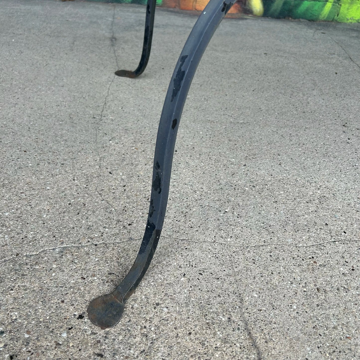 Mid 20th Century Salterini Outdoor Patio Iron and Glass Dining Table, Attributed