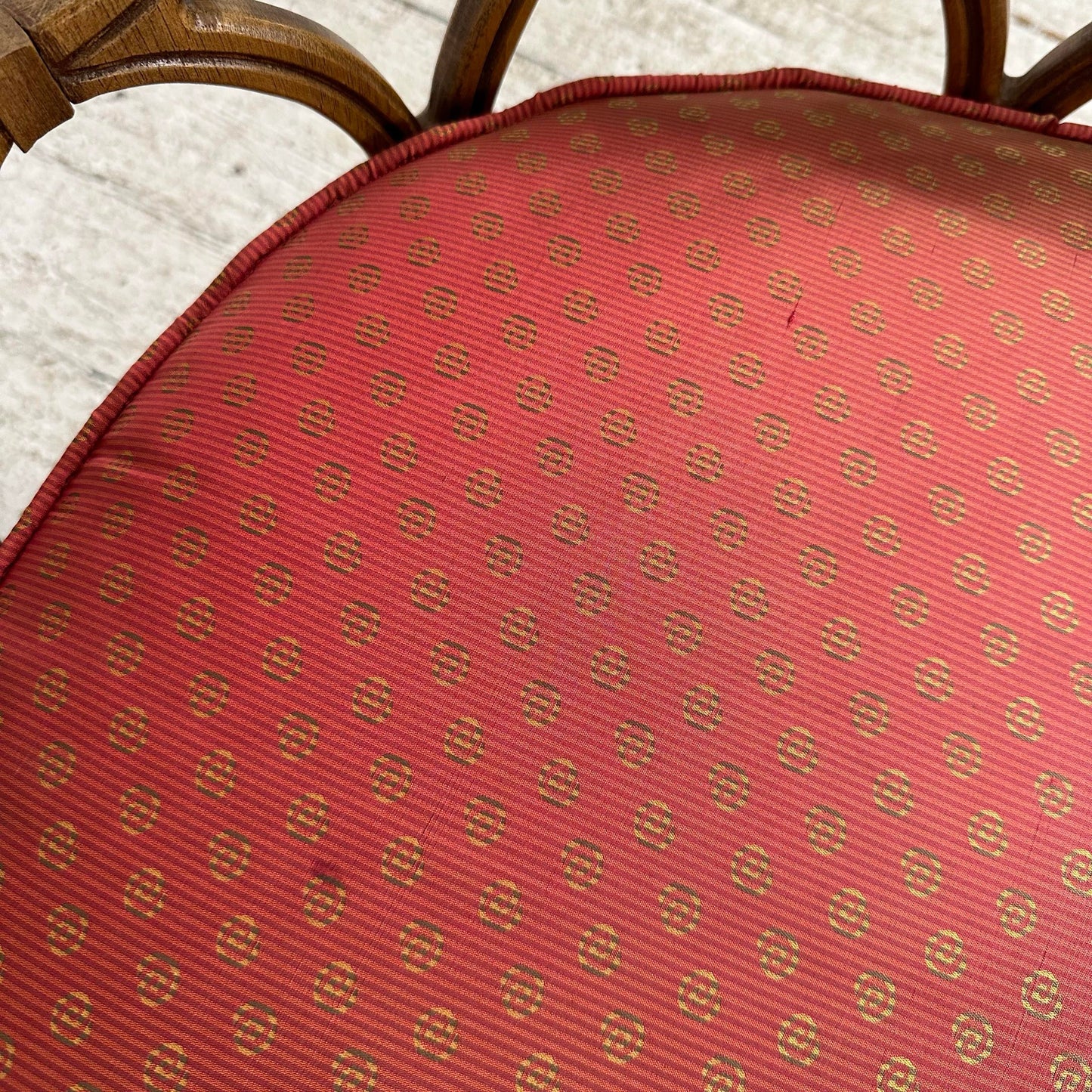 Tomlinson Sophisticate Hollywood Regency Spider Web Barrel Back Armchair