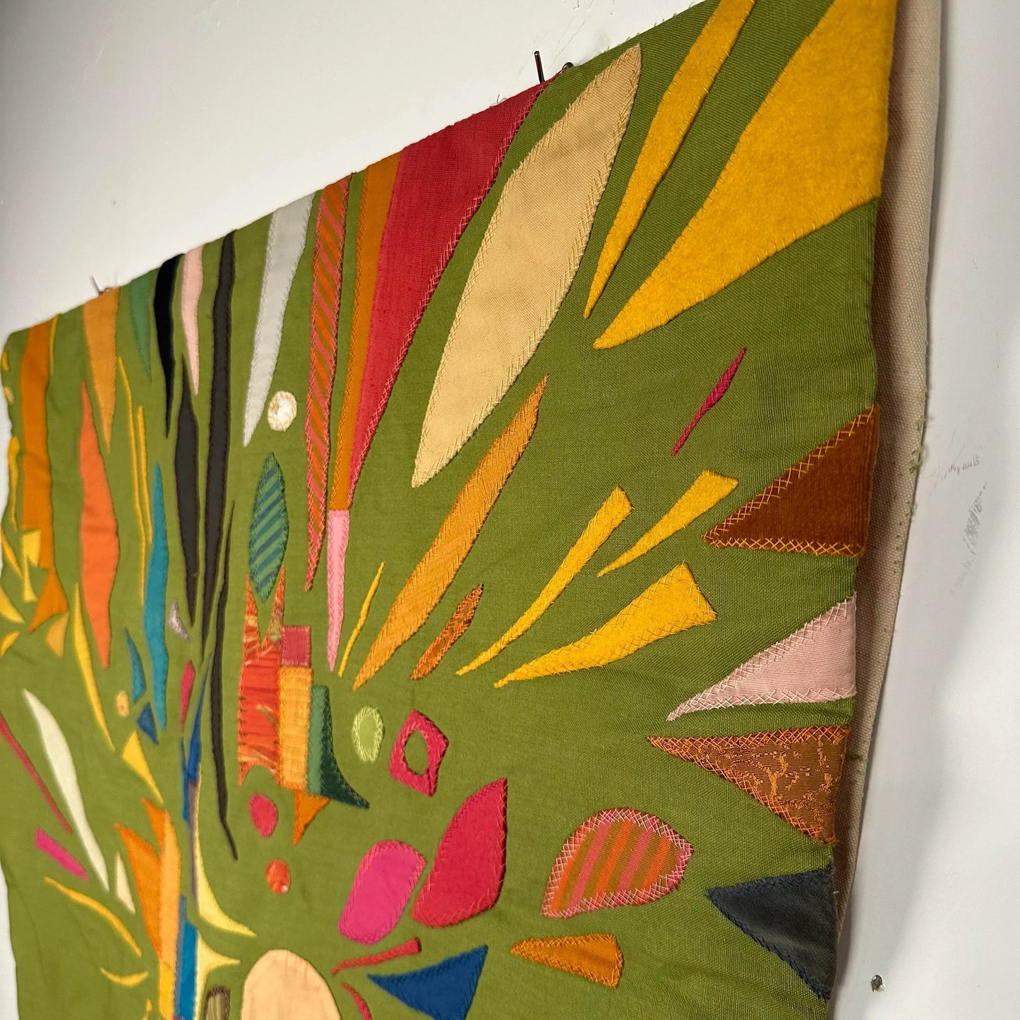 1960s Studio Made Kristina Friberg Fiber Art Tapestry “Joy”