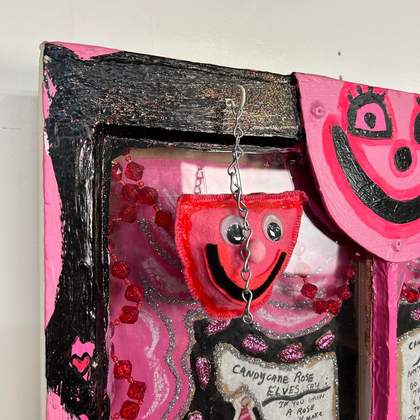 Dawn Collins Shadowbox Mixed Media Painting Outsider Art