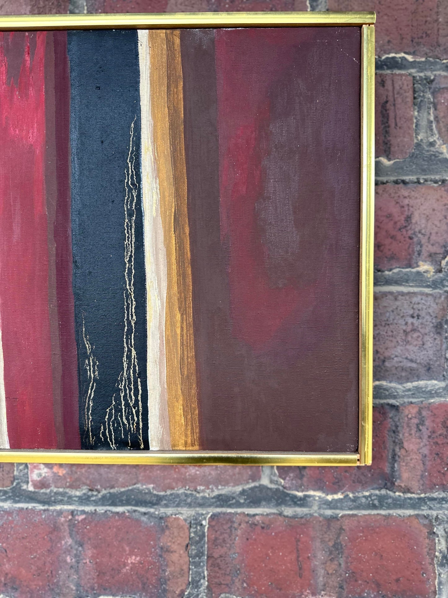 Thomas Blood 1971 Signed Painting Titled Earth and Fire Elegy