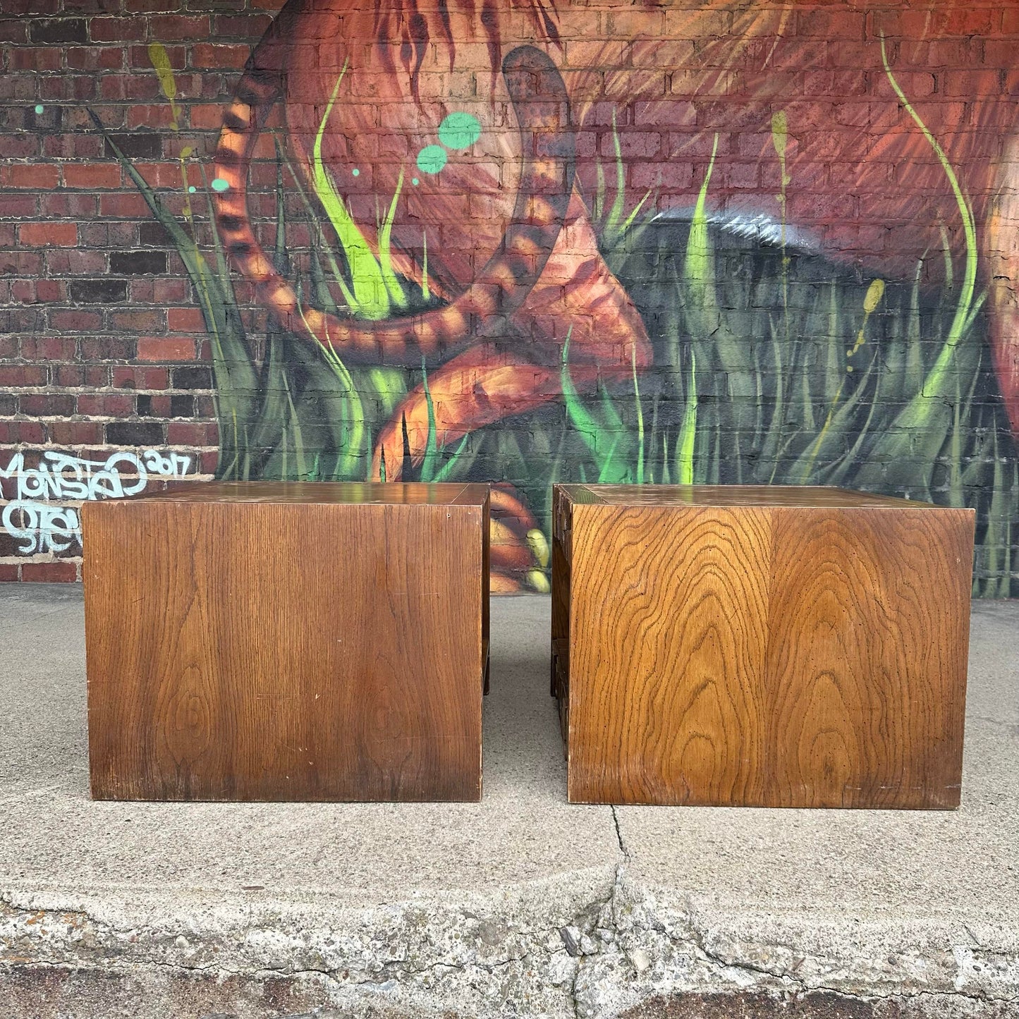 Pair of Lane Brutalist End Tables