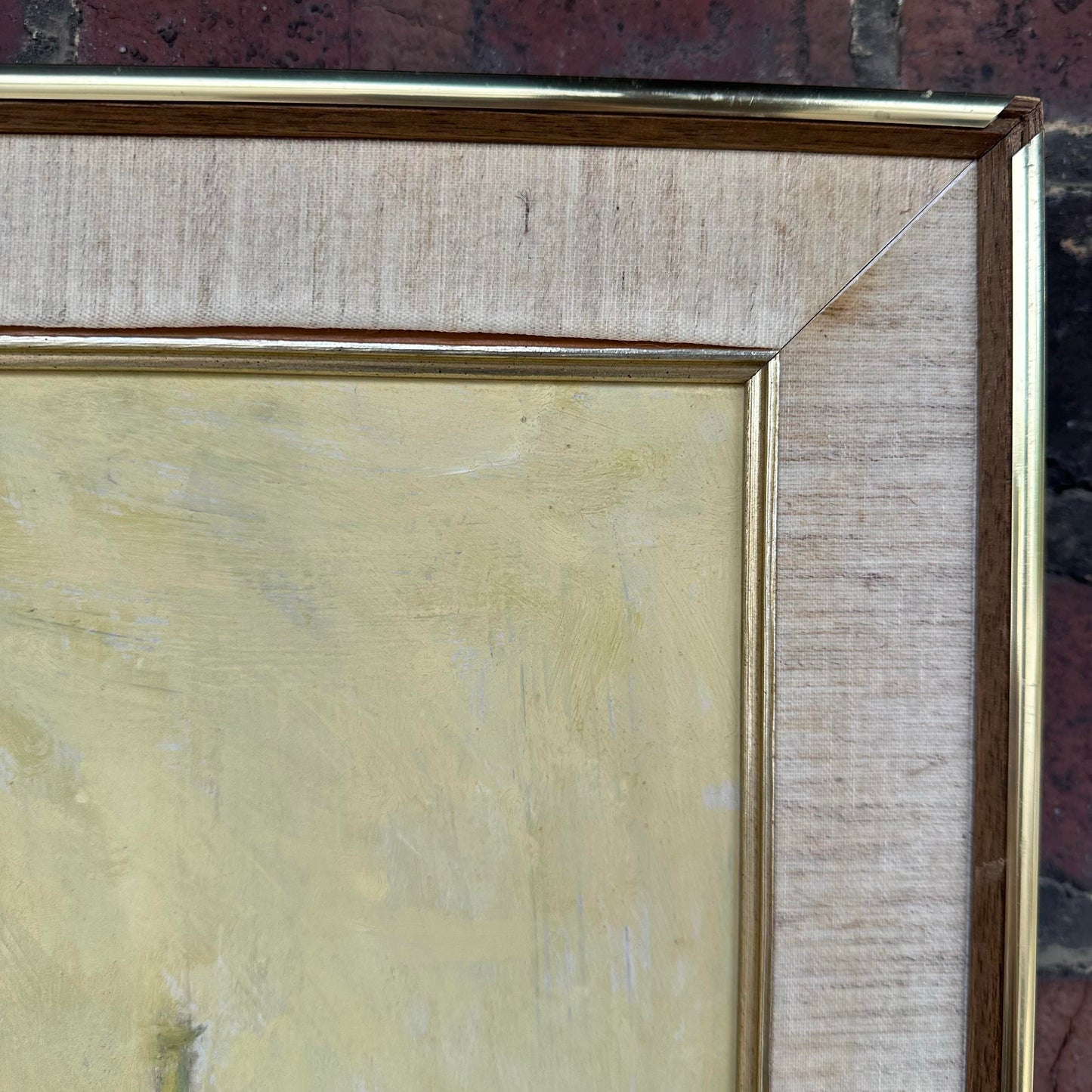 Mid-Century Modern Cityscape Painting by Robert C. Brisley