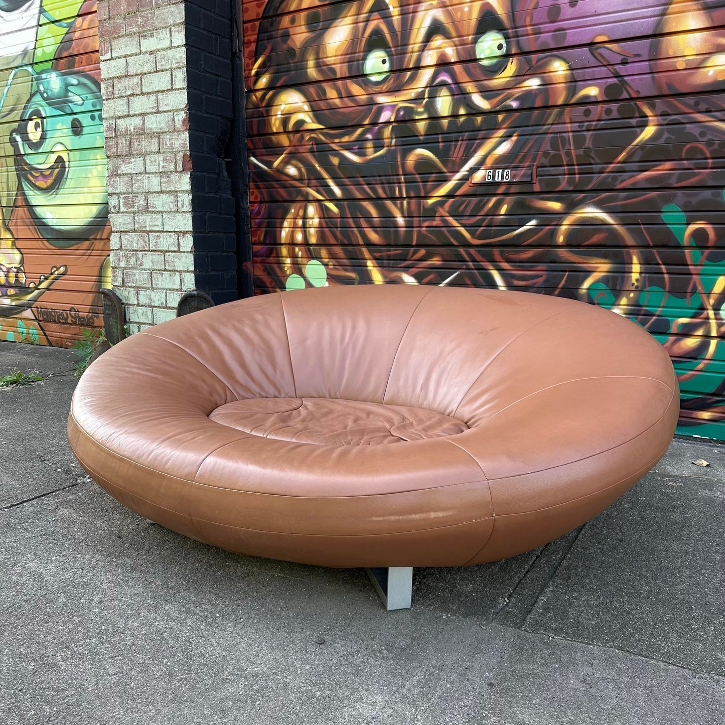 De Sede Leather Circular Ufo Love Seat Sofa Model Ds 152