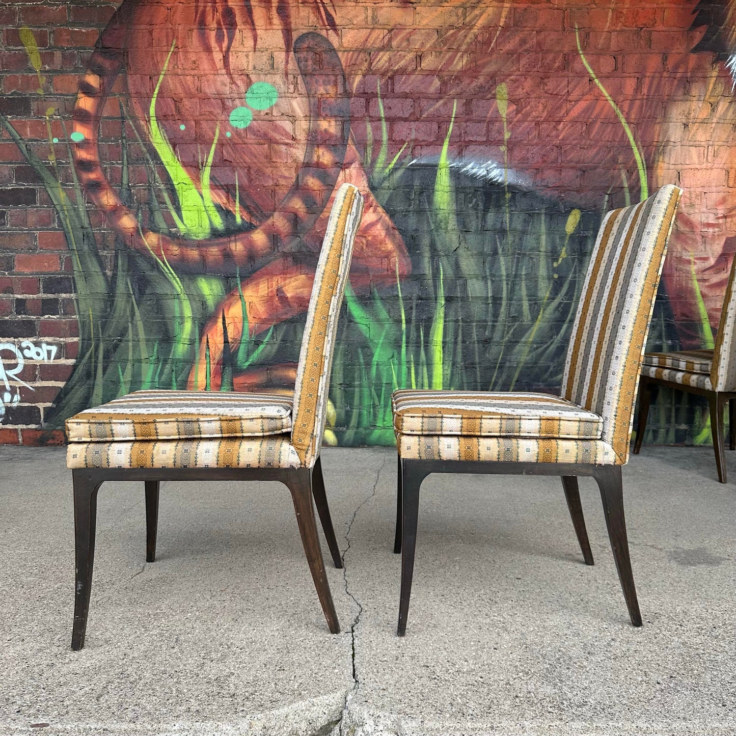 Set of 6 Harvey Probber Dining Chairs Saber Legs