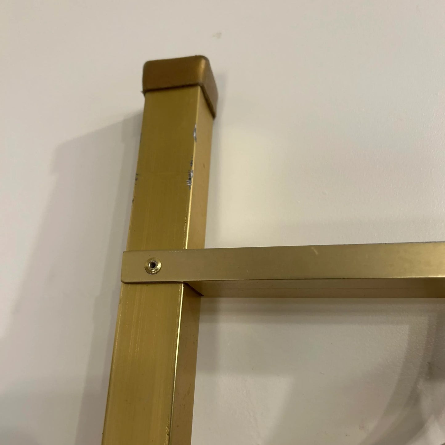 Mid Century Modern Brass Tension Rod Room Divider Gold Aluminum