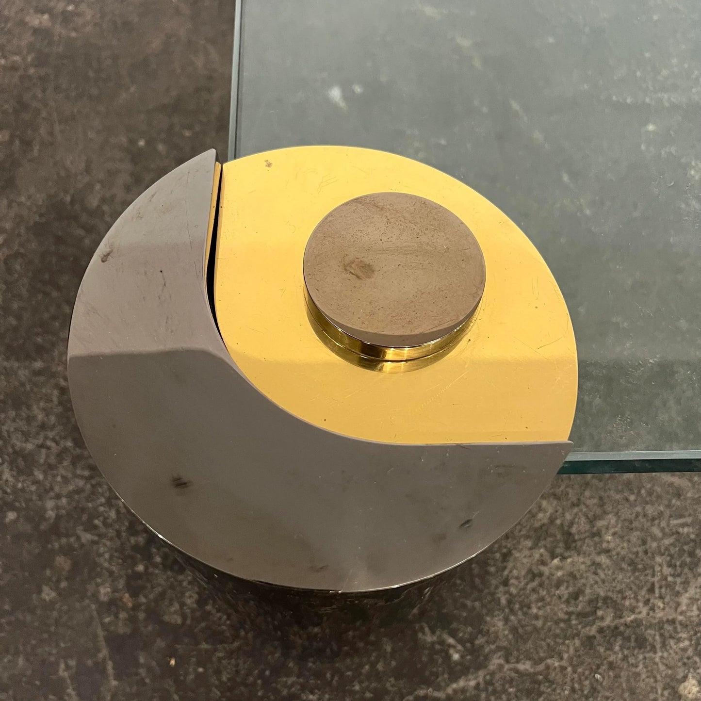 Karl Springer Postmodern Glass Top Coffee Table