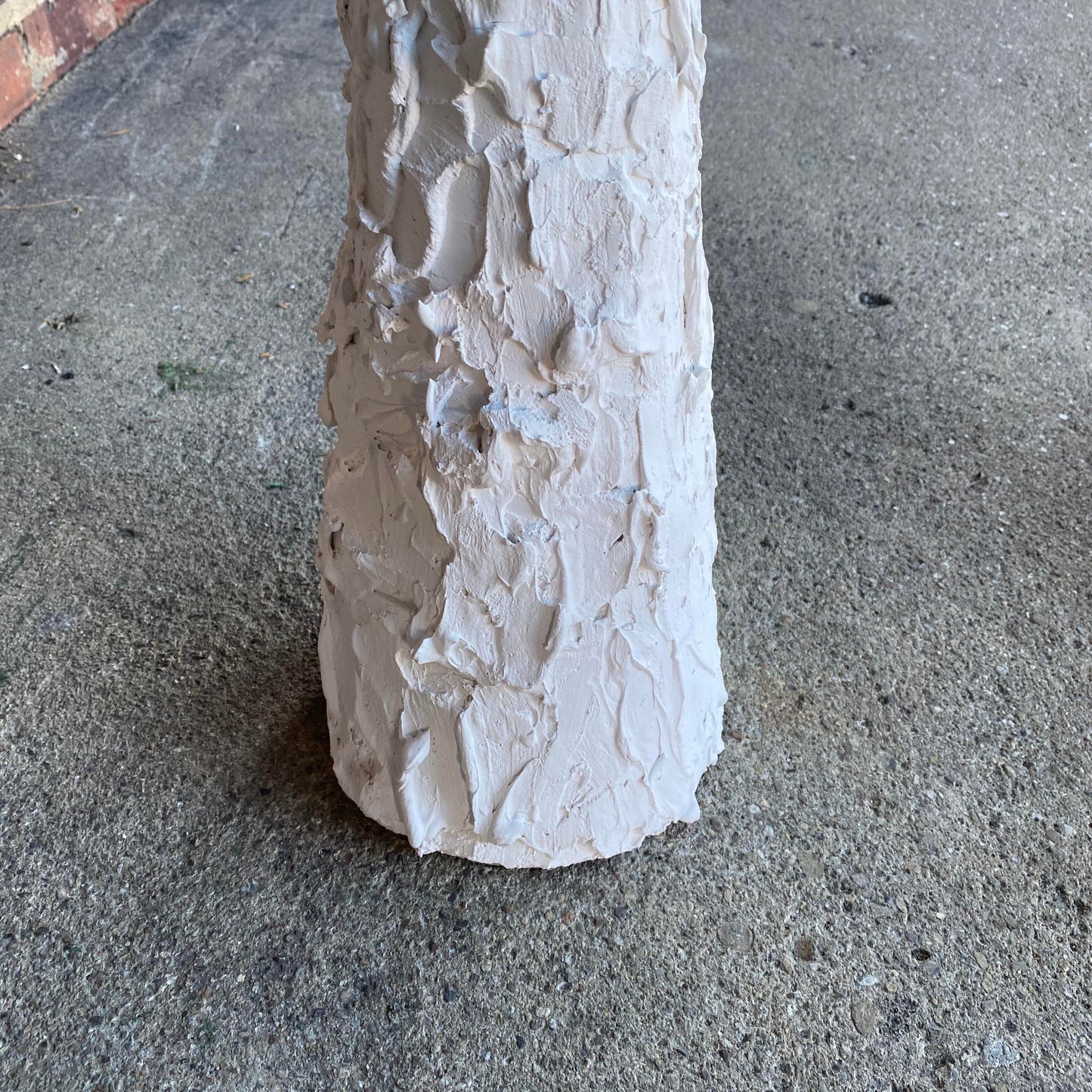 1980s Plaster and Glass Top Coffee Table